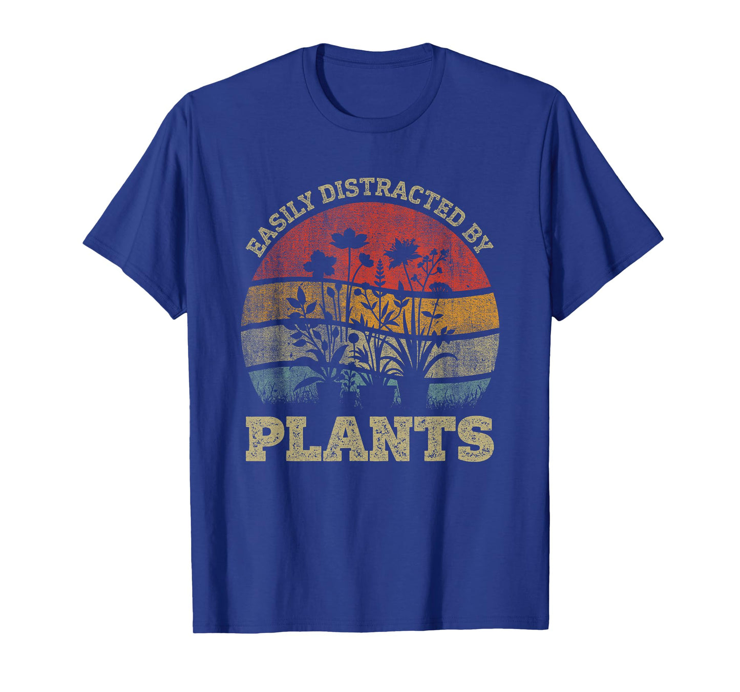 Retro Vintage Easily Distracted By Plants For Plants Lover T-Shirt