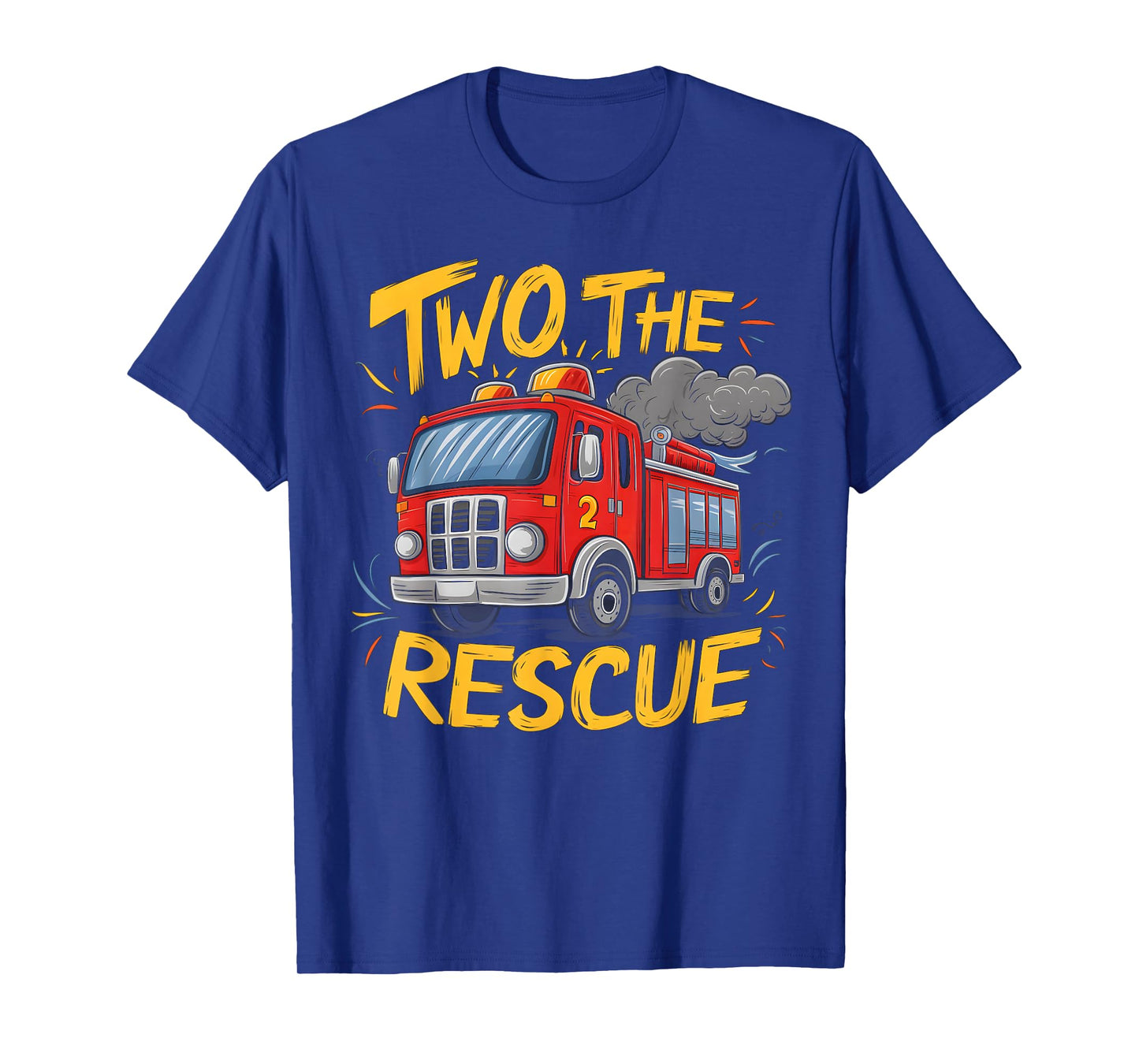 Two The Rescue Firetruck 2 Yr old boy 2nd Birthday Party T-Shirt