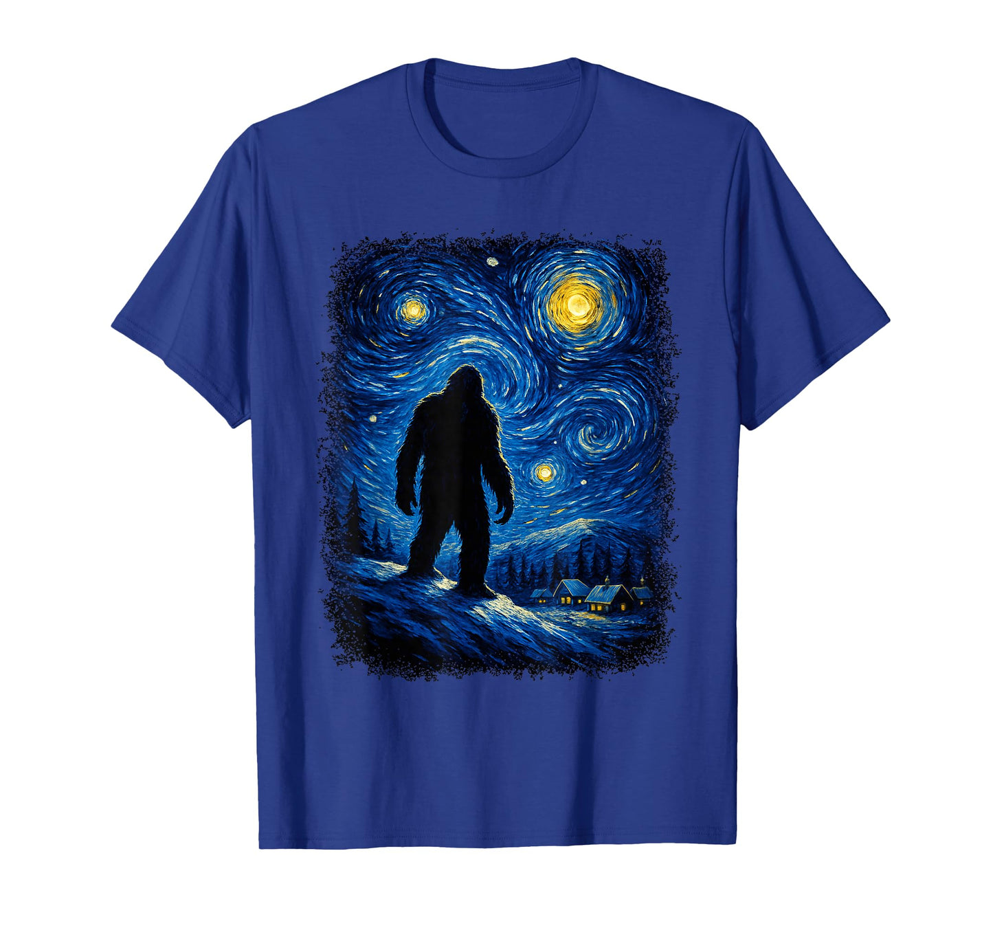 Vincent Van Gogh Starry Night Yeti Inspired Artwork T-Shirt