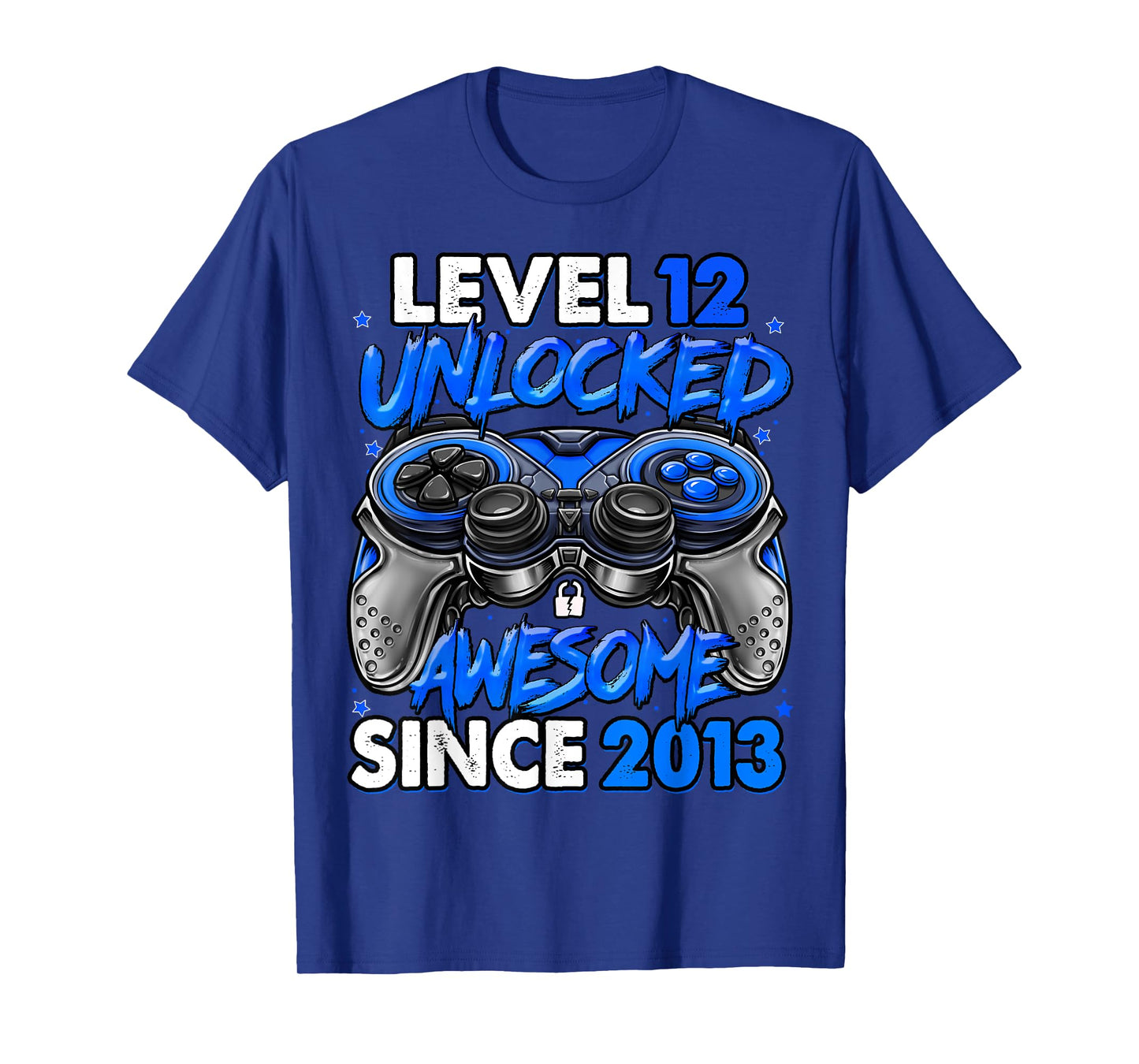 Level 12 Unlocked Awesome Since 2013 12th Birthday Gaming T-Shirt