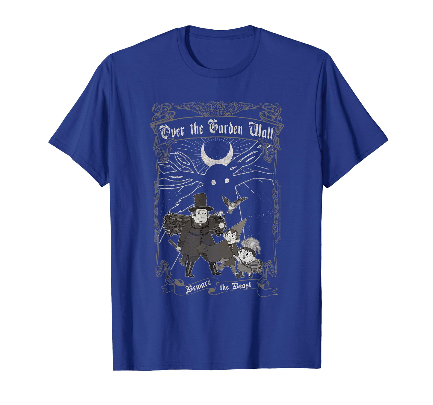 Over The Garden Wall Vintage Framed Scene Spooky Cartoon T-Shirt