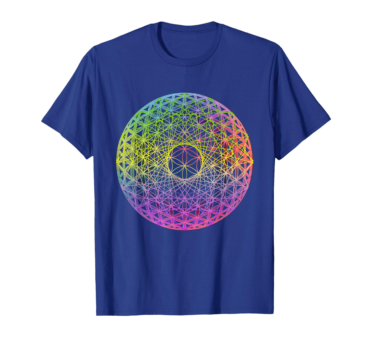 Sacred Geometry Mandala Chakra Alignment Through Ps chedelic T-Shirt