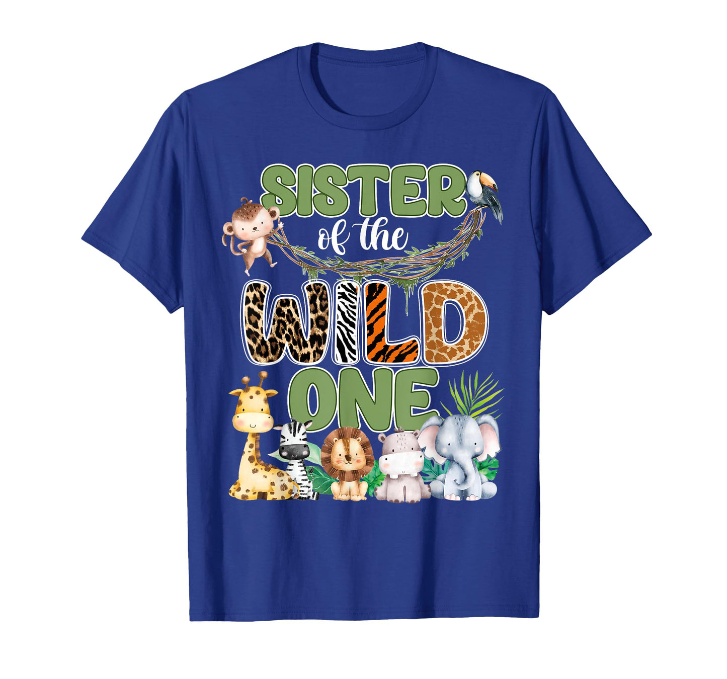 Sister of The Wild One 1St Birthday Family Safari Jungle T-Shirt