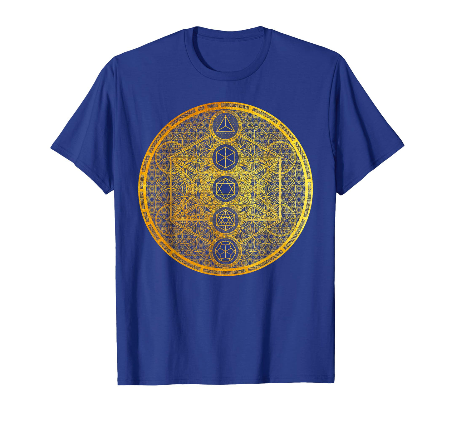 Metatron Cube Platonic Solids Sacred Geometry Metaphysics T-Shirt