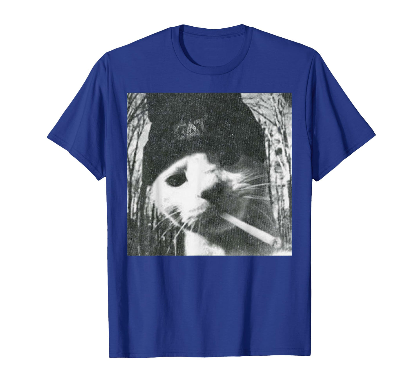 Smoking Cat Beanie Meme Grunge Aesthetic Funny T-Shirt