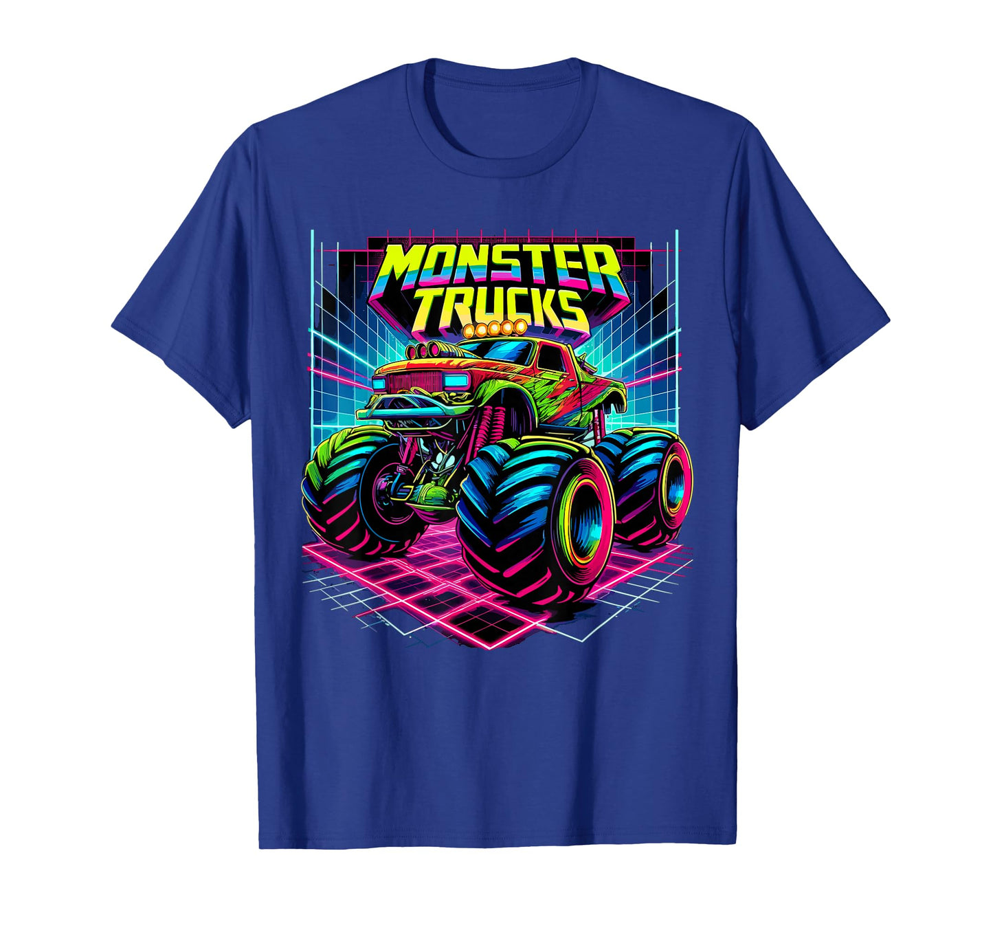 Monster Truck Birthday Party Retro Monster Trucks T-Shirt
