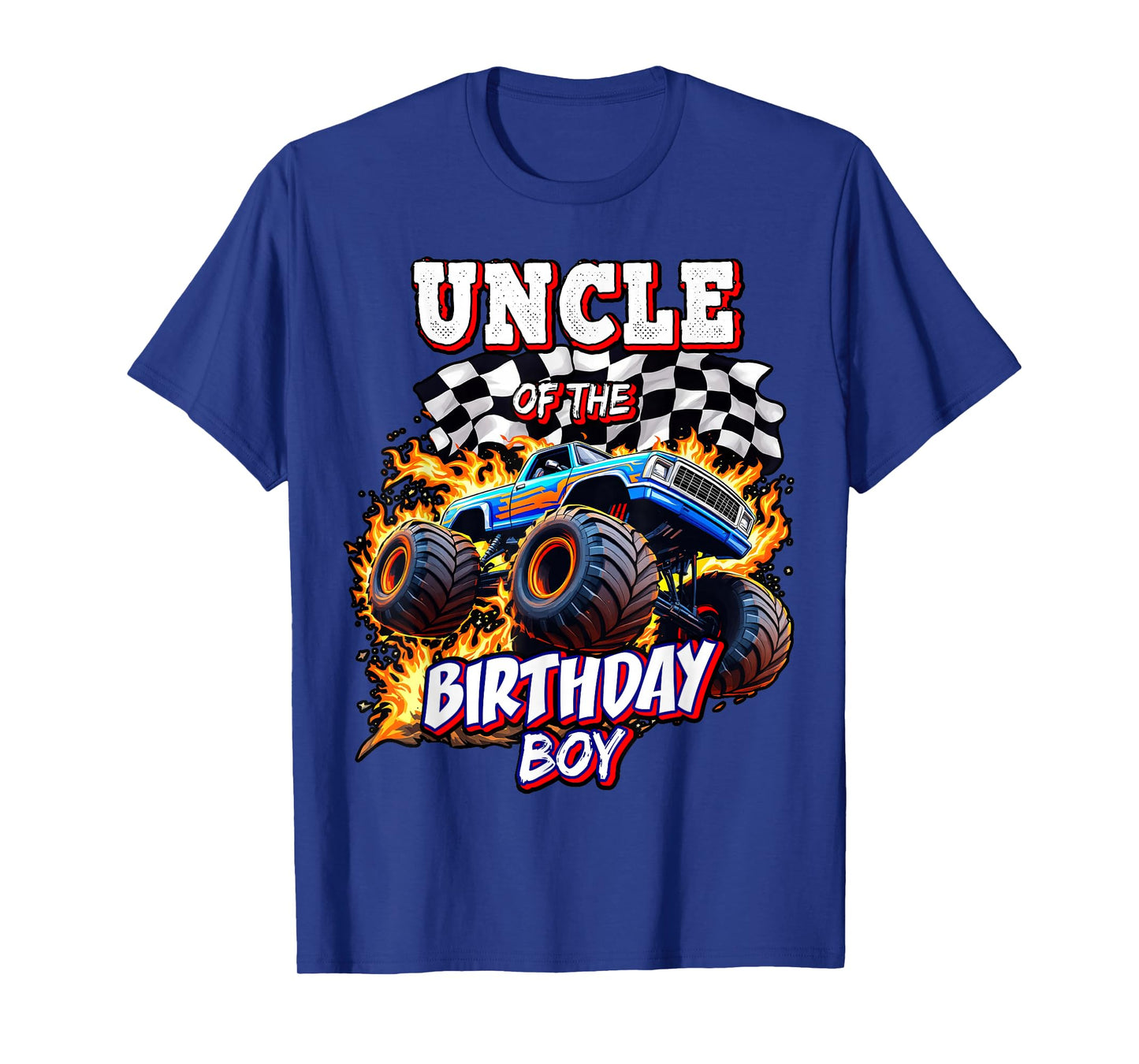 Uncle of the Birthday Boy Monster Truck Birthday Party T-Shirt