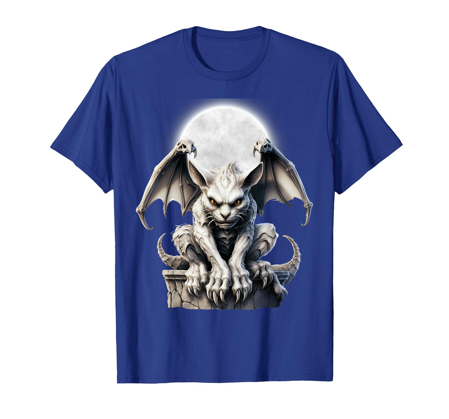 Halloween Gothic Winged Gargoyle Goth Fantasy Moon T-Shirt