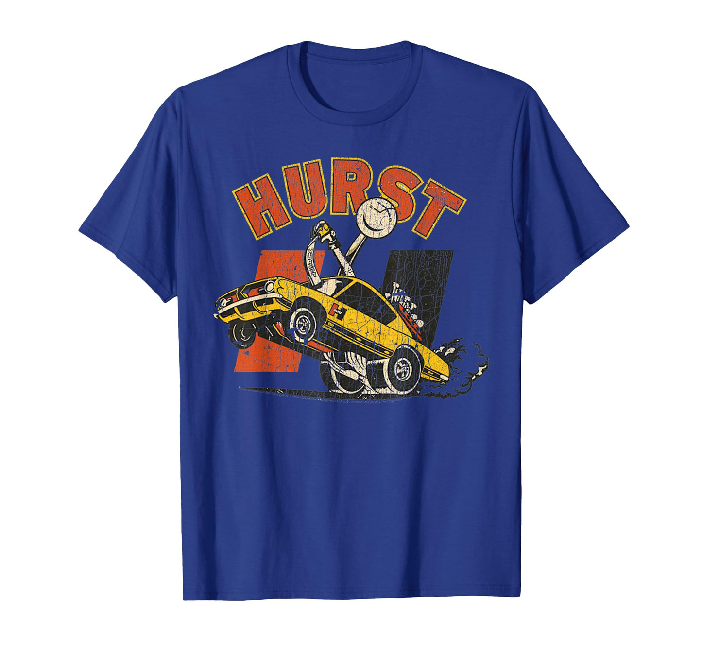 Vintage Car Retro Hurst Racing Meme Hand Engine Funny T-Shirt