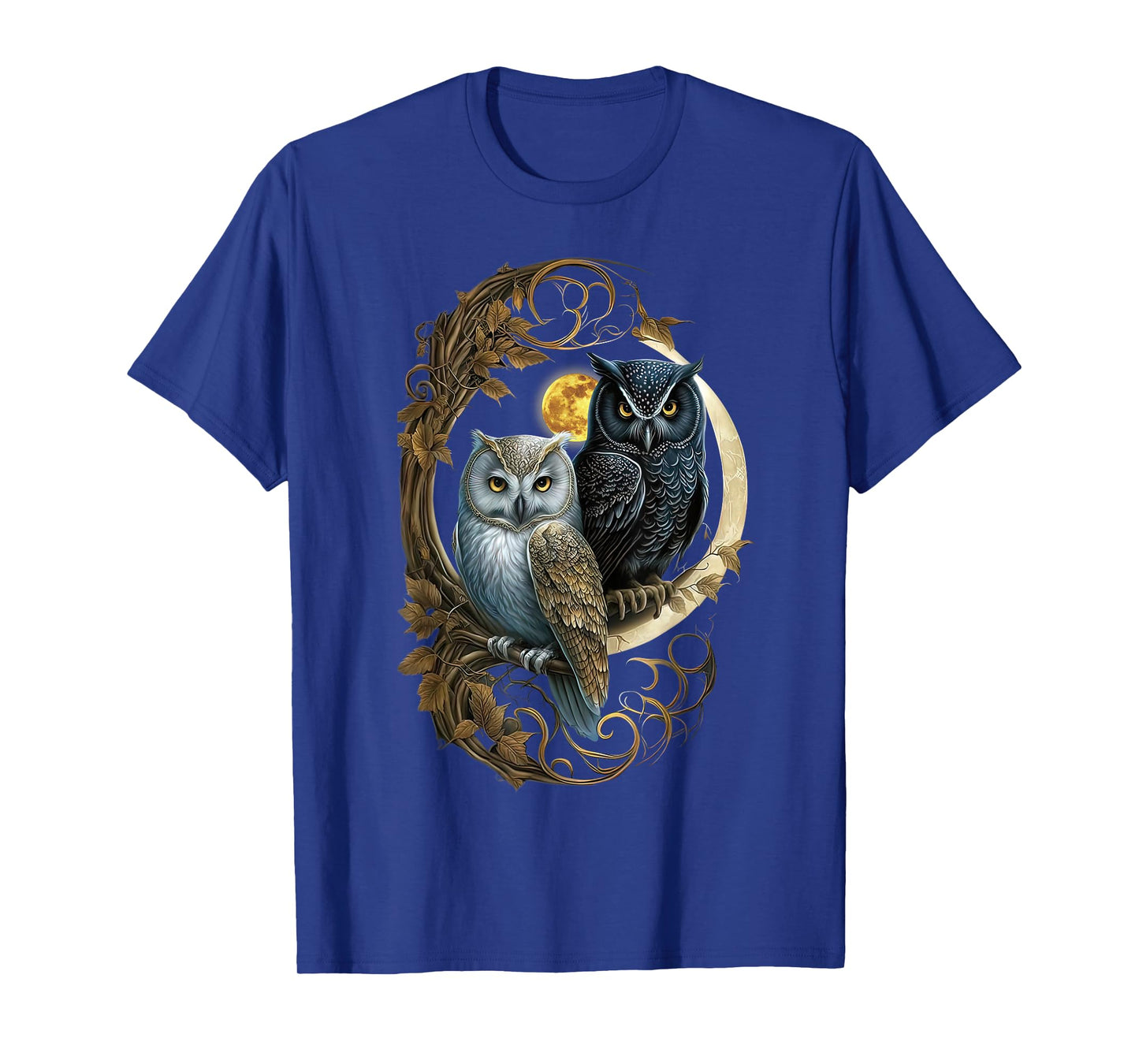 Moon Owl Birds Owl Gifts Graphic for Men Women Boys Girls T-Shirt