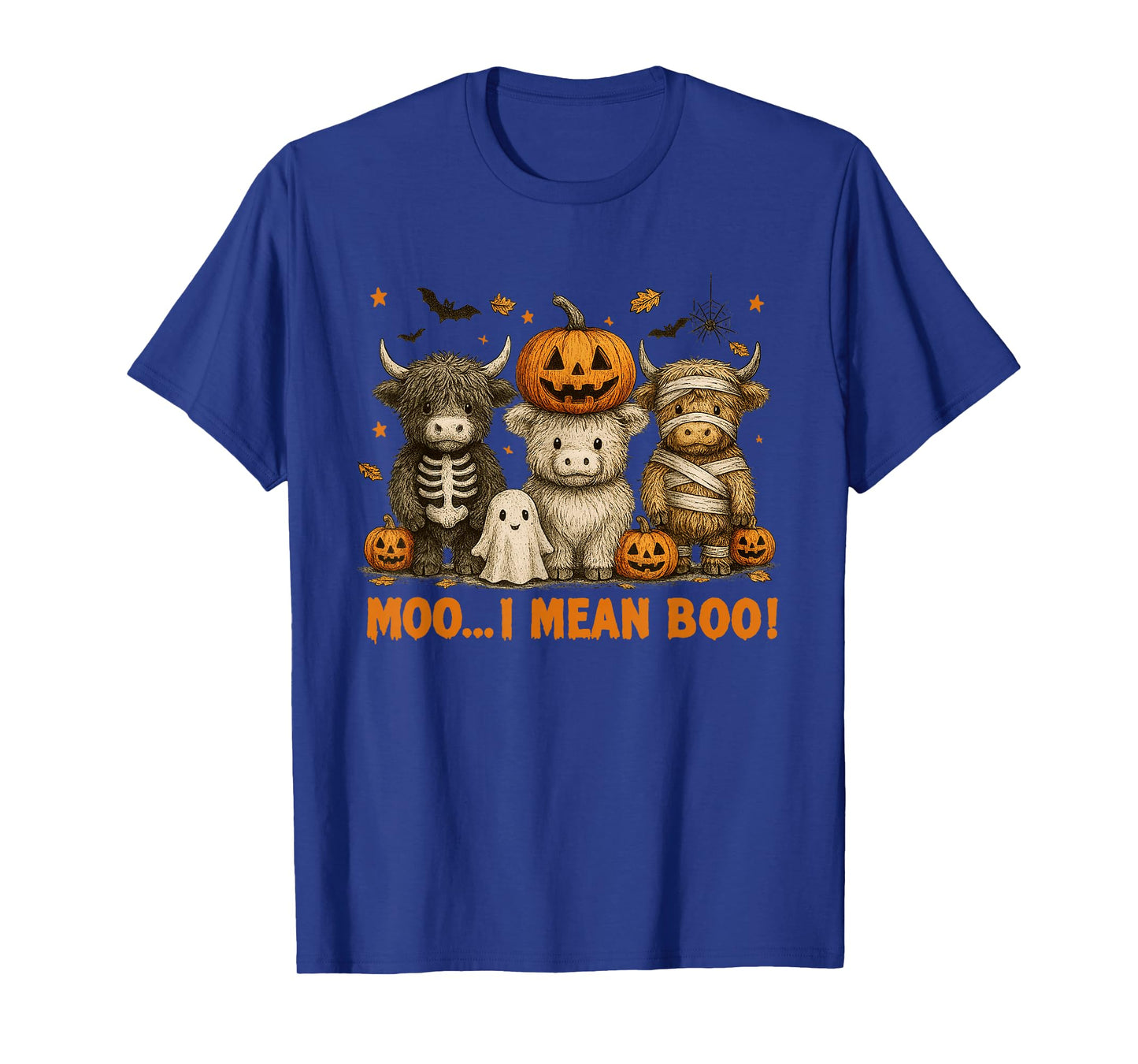 Ghost Cow Moo I Mean Boo Halloween Outfit Funny Cow Lover T-Shirt