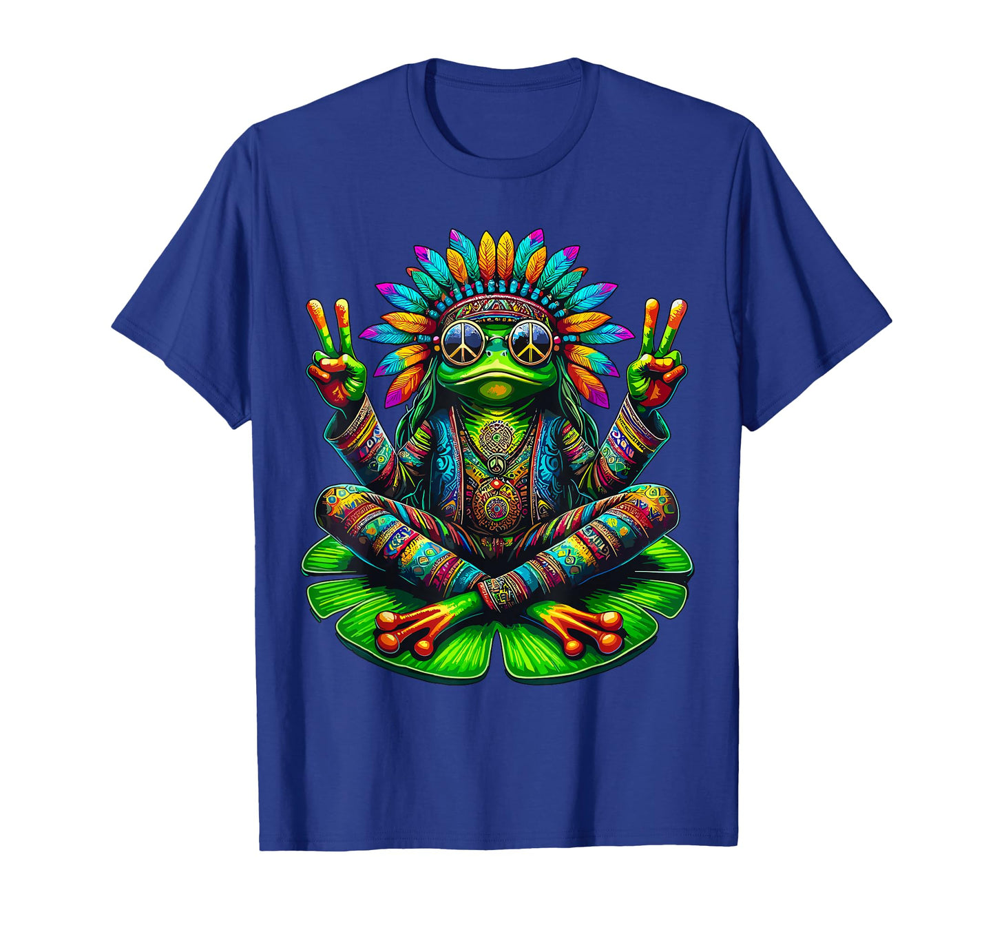Frog Lover Peace Sign Hippie Frog T-Shirt