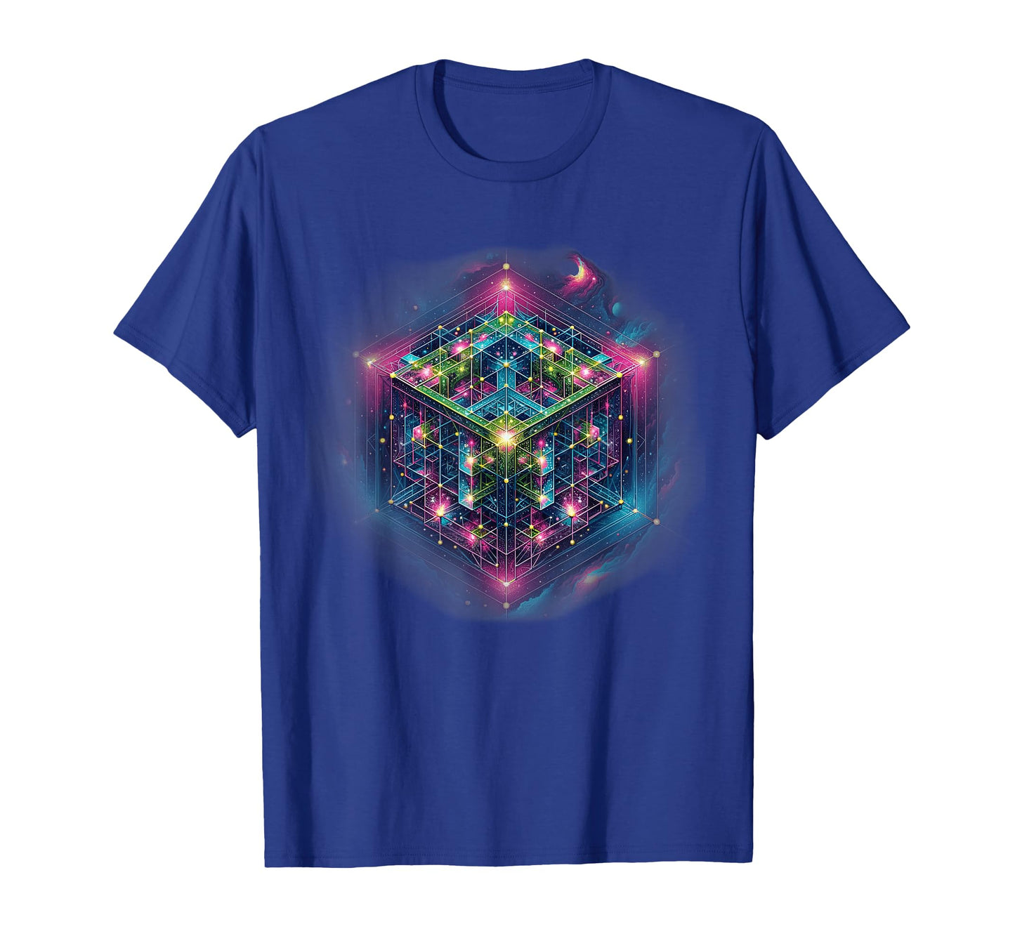 Sacred Geometry Flower of Life Metatron's Cube T-Shirt