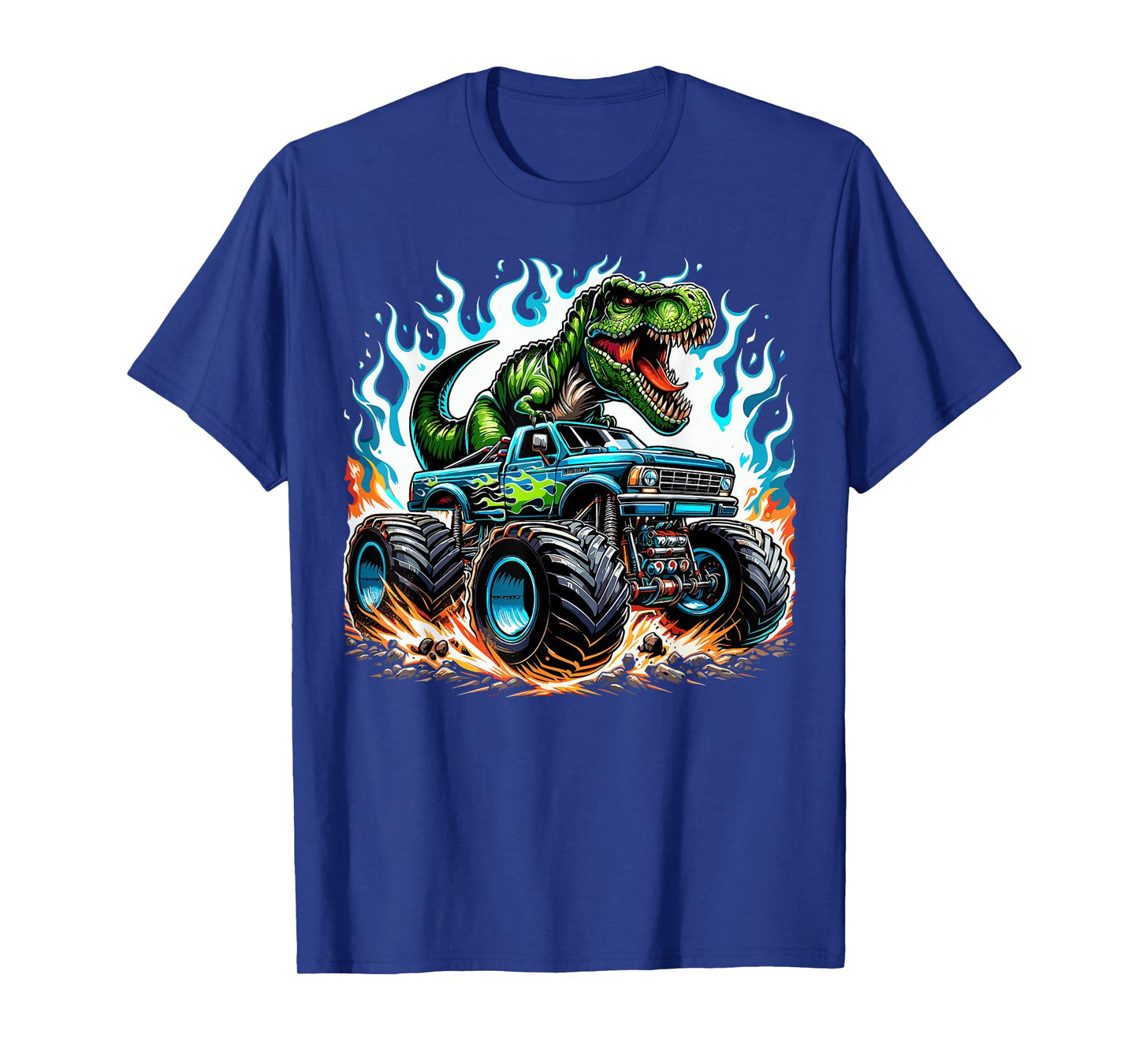 Monster Truck Dinosaur Birthday Party Boy Monster Truck T-Shirt