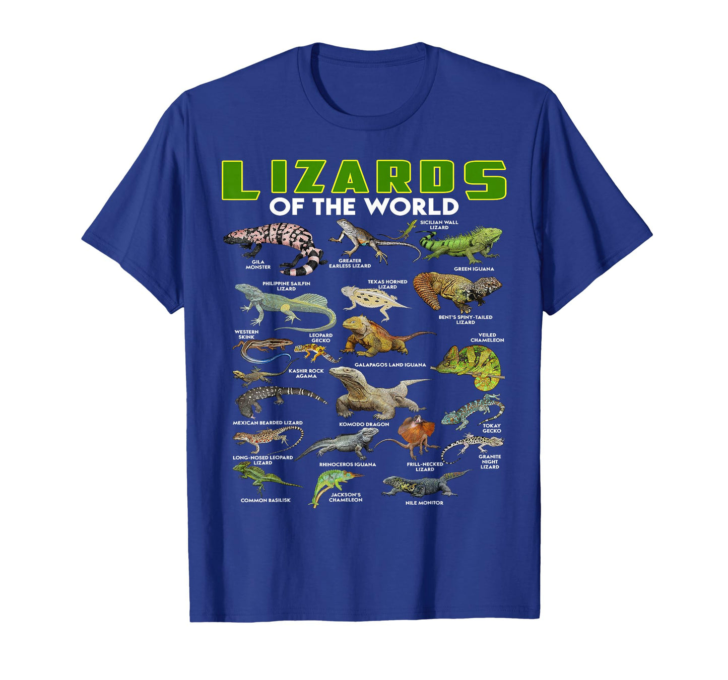 Lizards Of The World Reptile Herpetology Lizard Gifts Funny T-Shirt