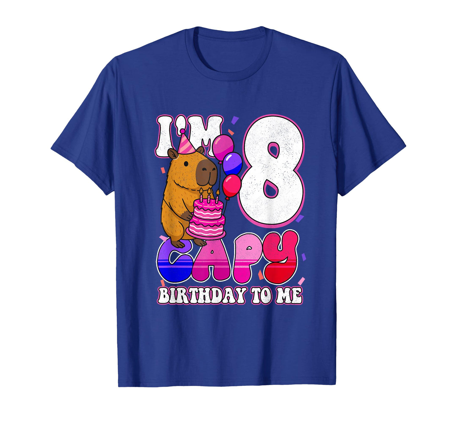 8 Year Old Capy Birthday to me Girls 8th Birthday Capybara T-Shirt