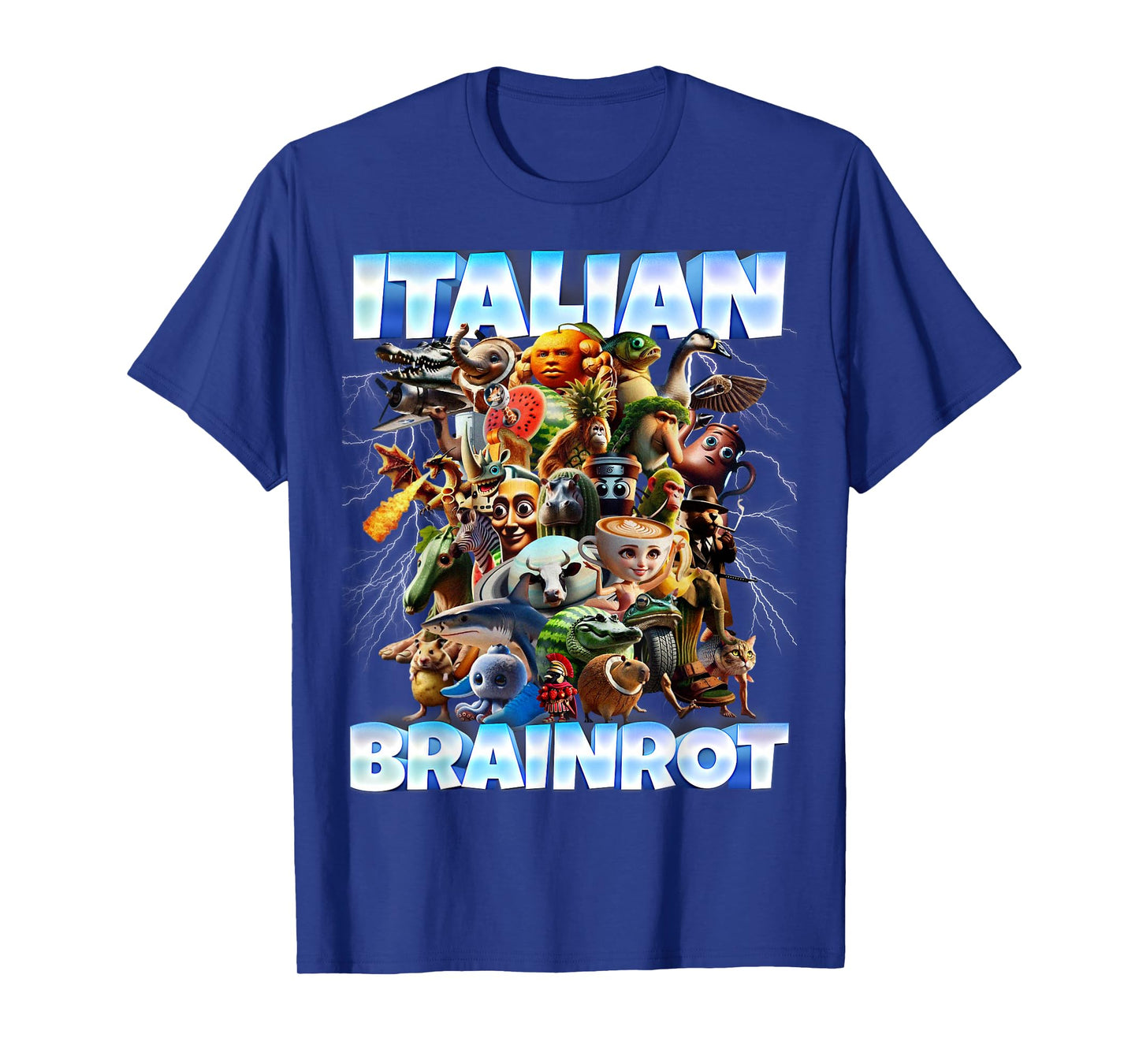Italian Brainrot Characters Funny Meme Popular Trend Gen Z T-Shirt