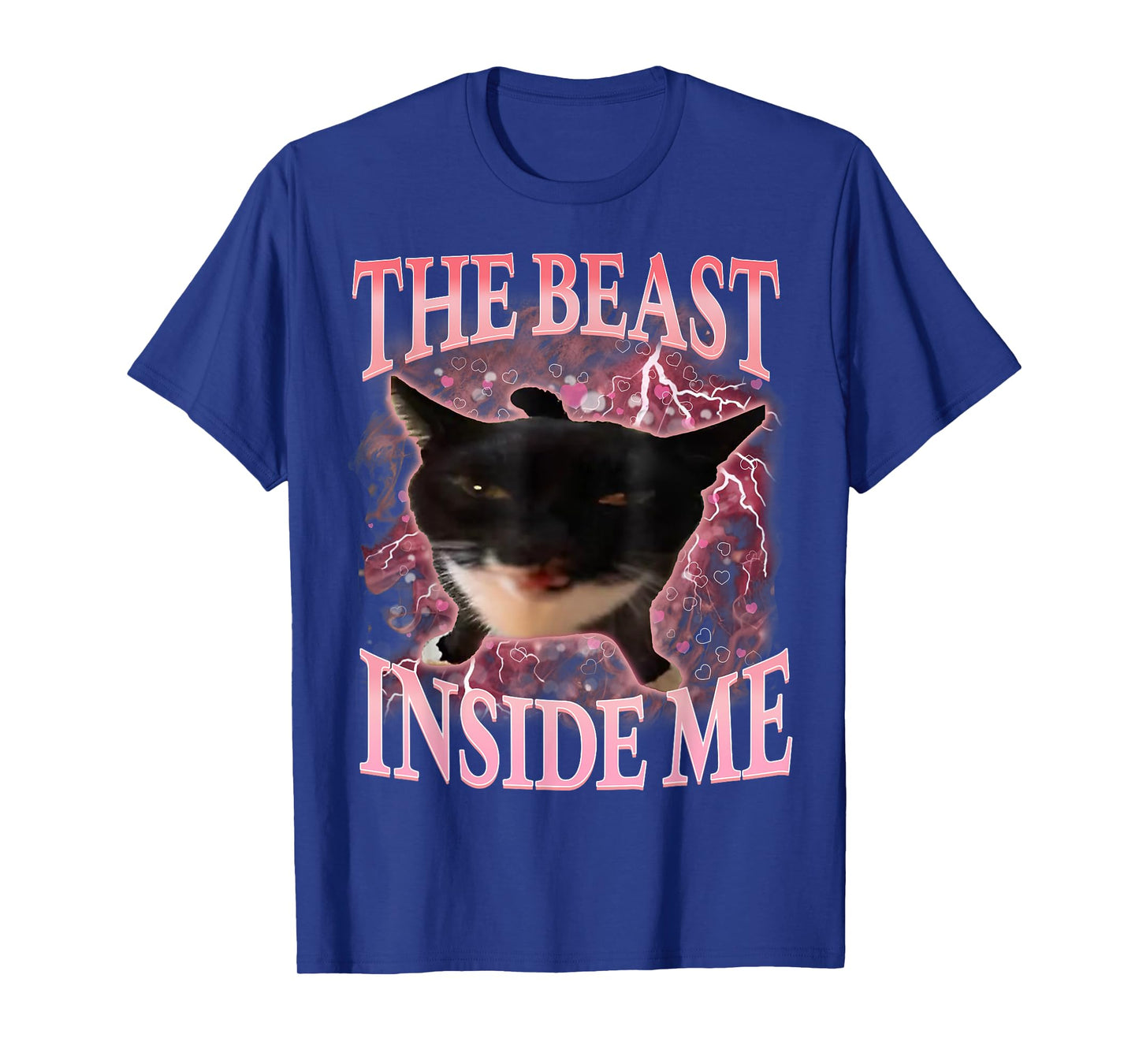 The Beast Inside Me Funny Gen Z Gen Alpha Silly Cat Meme Men Women T-Shirt