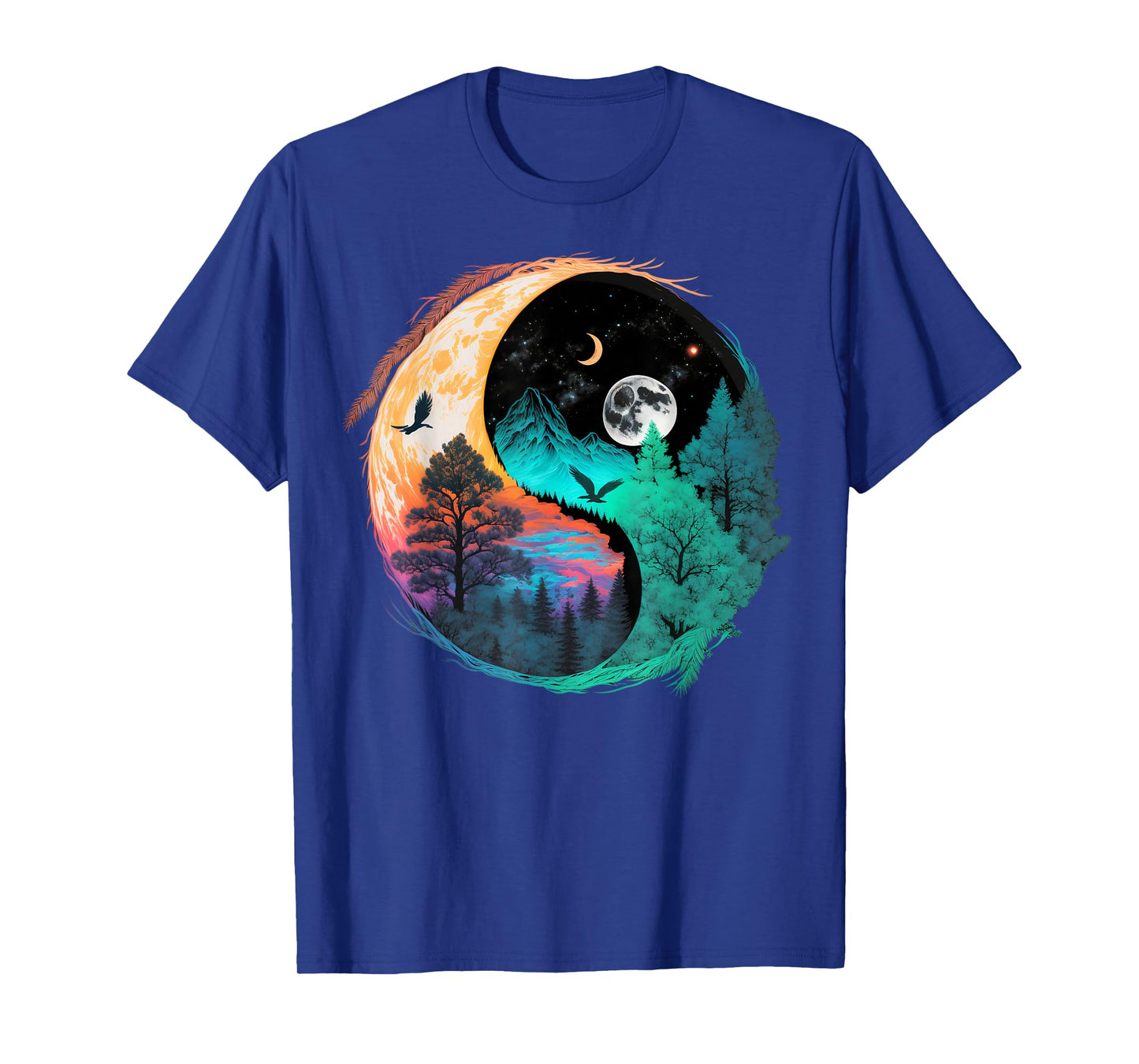 Meditation Taoism Yin Yang Symbol on Nature Taijitu Yin Yang T-Shirt
