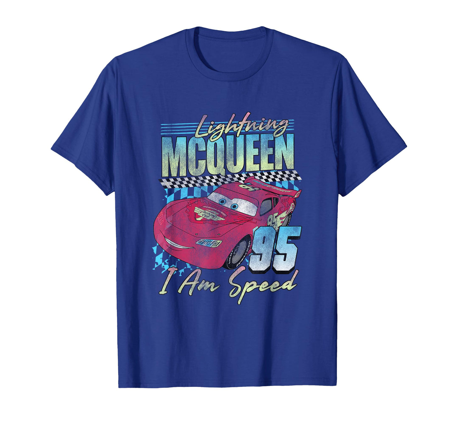 Disney Pixar Cars Lightning McQueen Retro I Am Speed T-Shirt