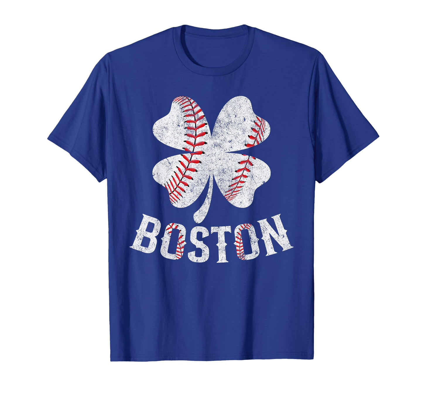 Baseball Shamrock Lucky Clover Boston St Patrick's Day T-Shirt