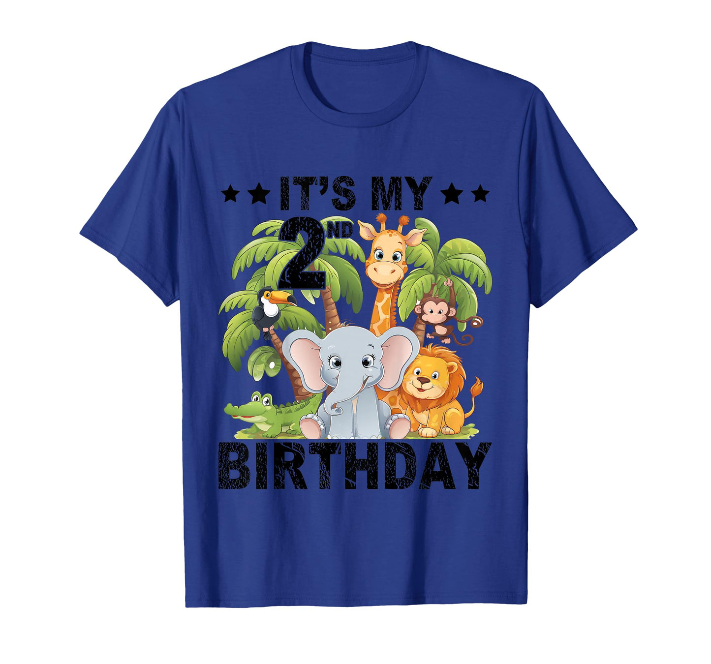 Kids It's My 2nd Birthday Zoo Safari Jungle Animals Theme Funny T-Shirt
