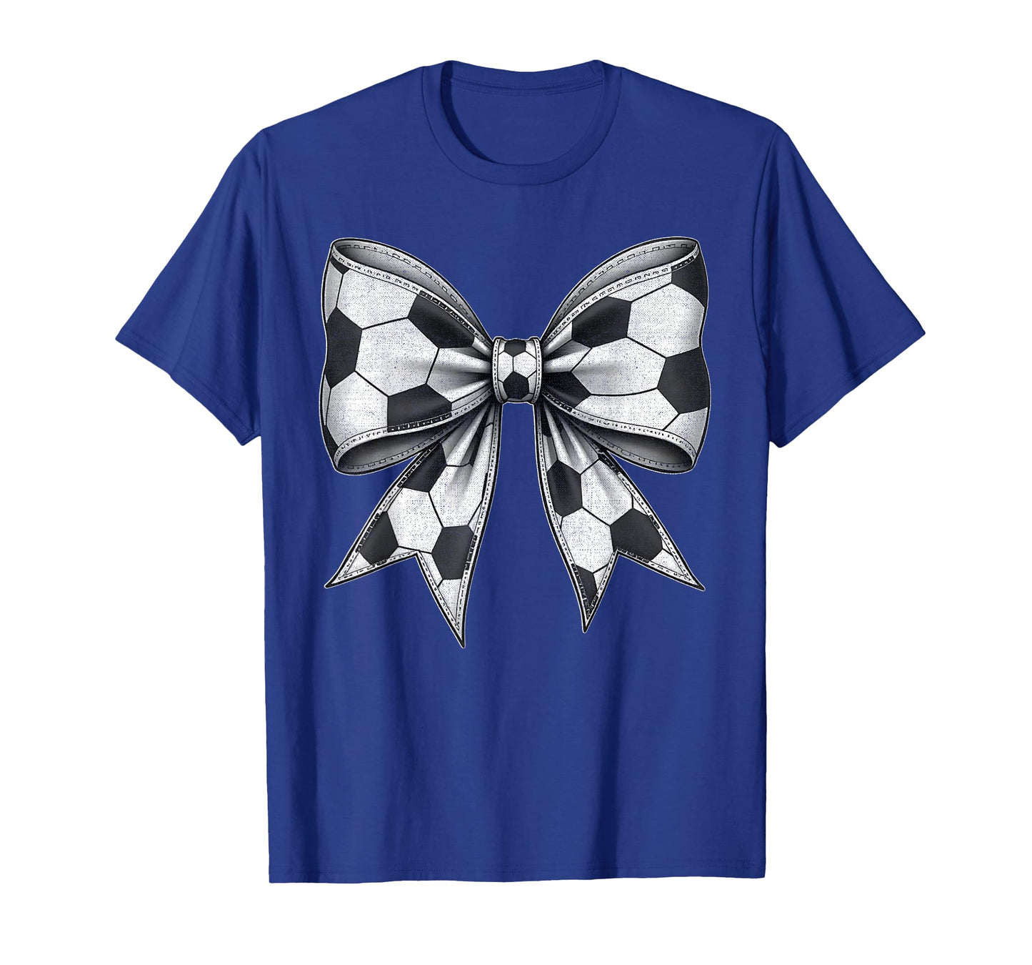 Classic Soccer Ball Bow Shirt Mono Football Game Spirit T-Shirt