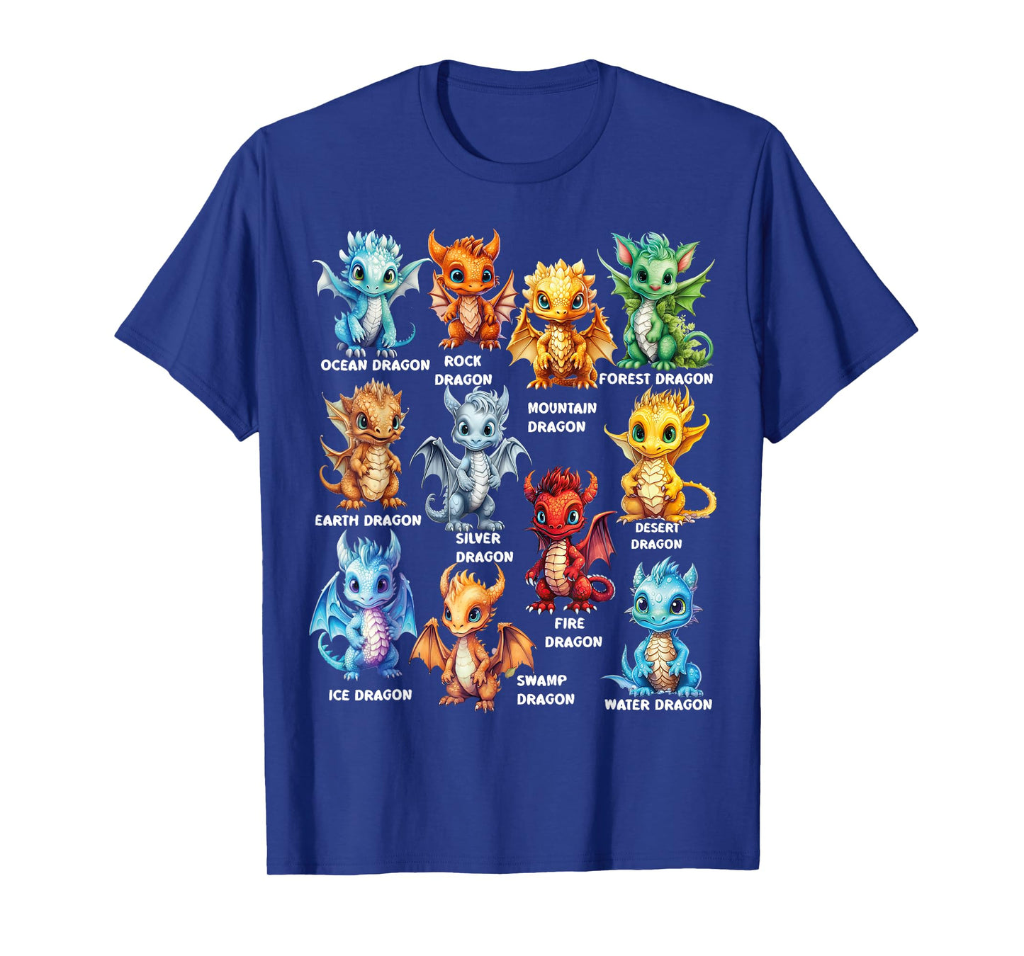 Types Of Dragons Cool Dragon Kids Toddler Boys Girls T-Shirt