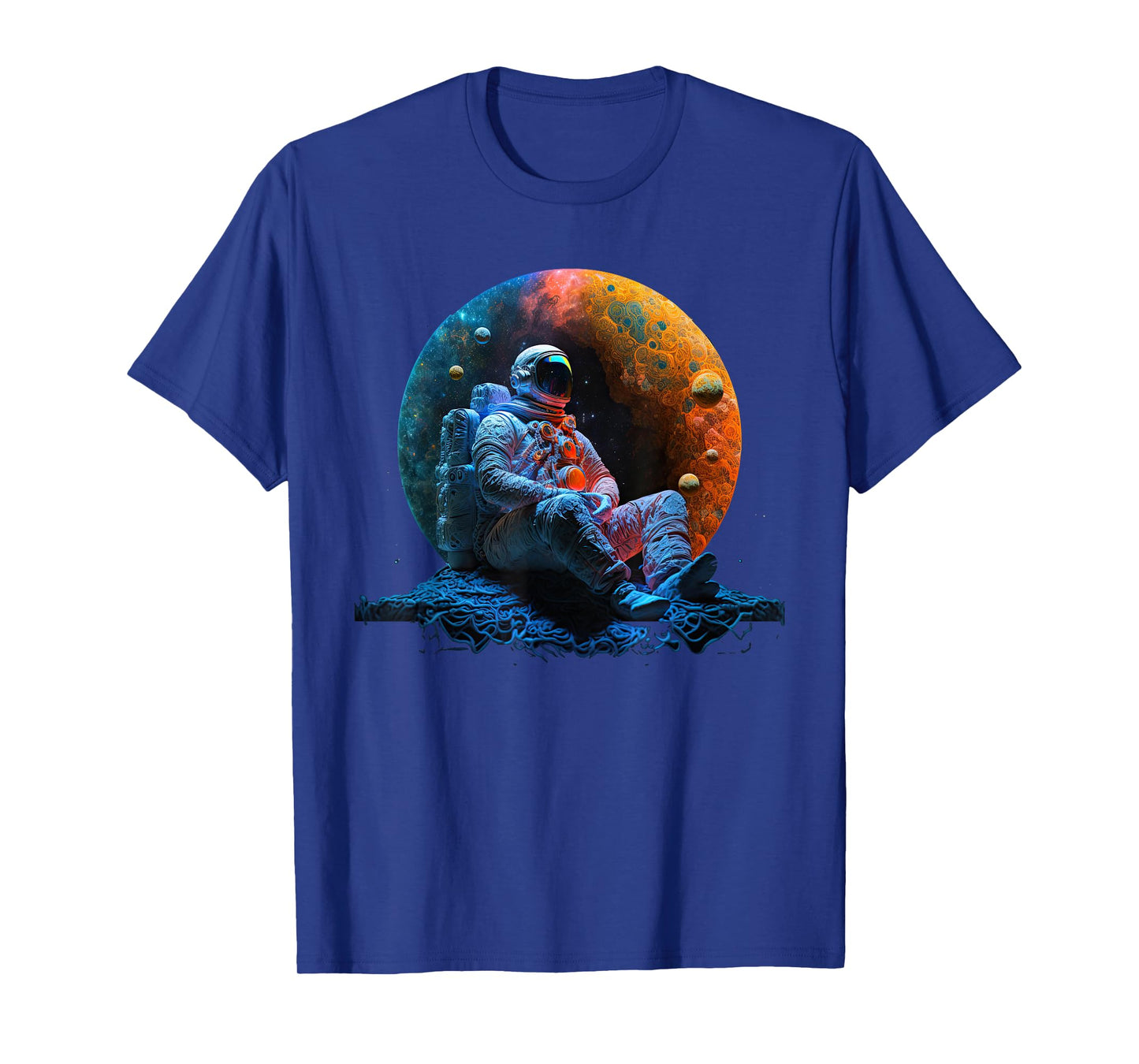 Meditating Astronaut Planets Meditation Astral Travel T-Shirt