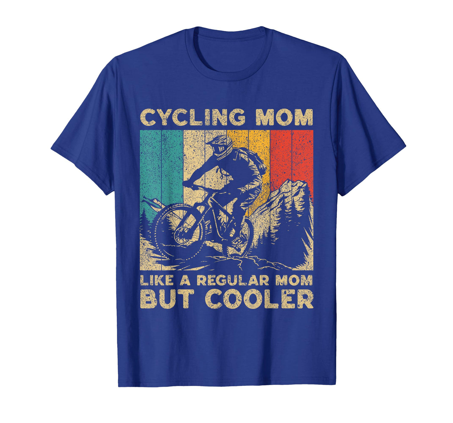 Cycling Mom Bicycle Riding Cyclist Womens T-Shirt