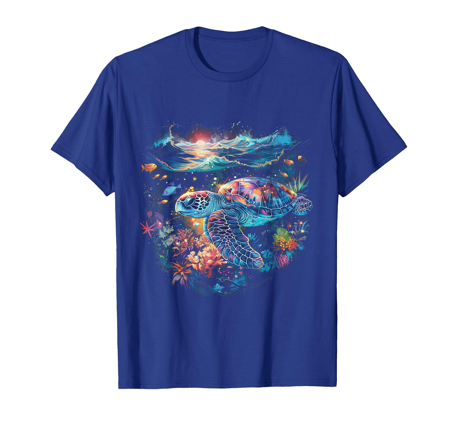 Sea Turtle Beach Lover Ocean Animal Graphic Novelty Womens T-Shirt