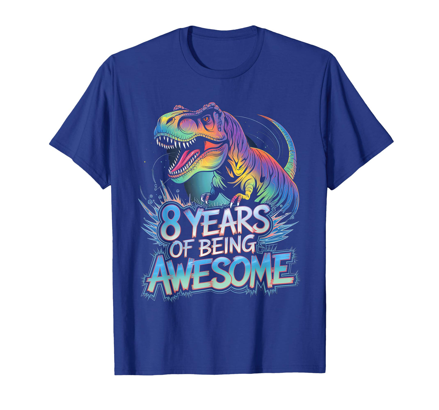 Dinosaur 8th Birthday Shirt For Boys 8 Year Old Birthday T-Shirt