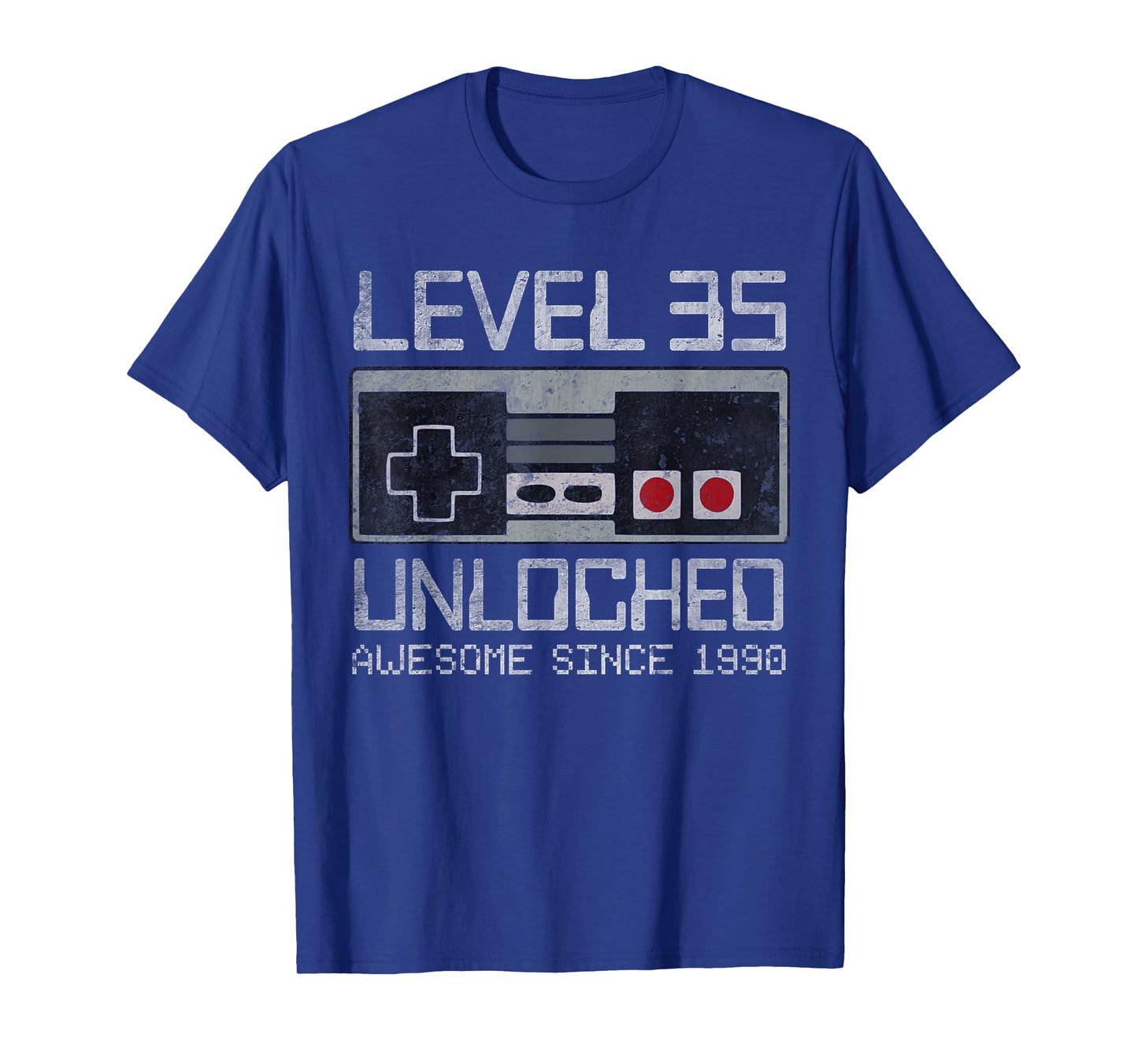 Level 35 Unlocked 35th Birthday 35 Year Old Video Gamer Men T-Shirt
