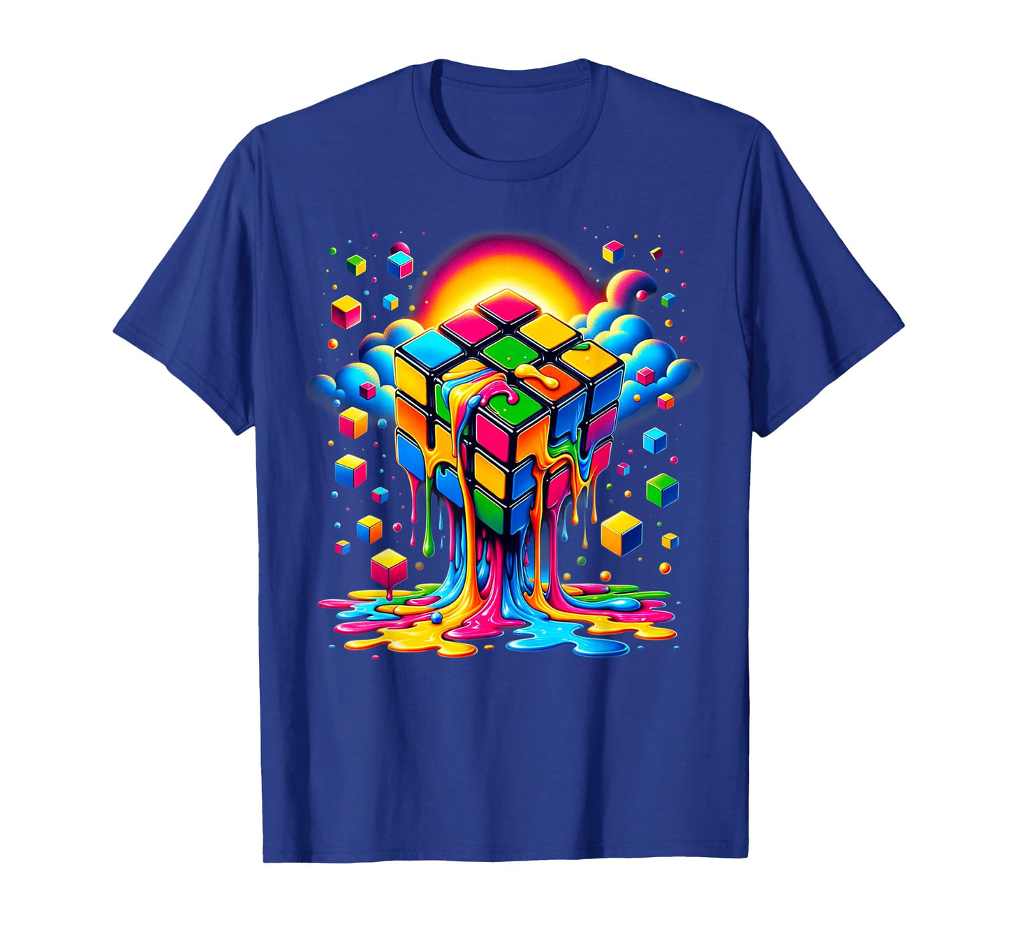 Melting Cube Speed Cubing Vintage Puzzle Youth & Math Lovers T-Shirt