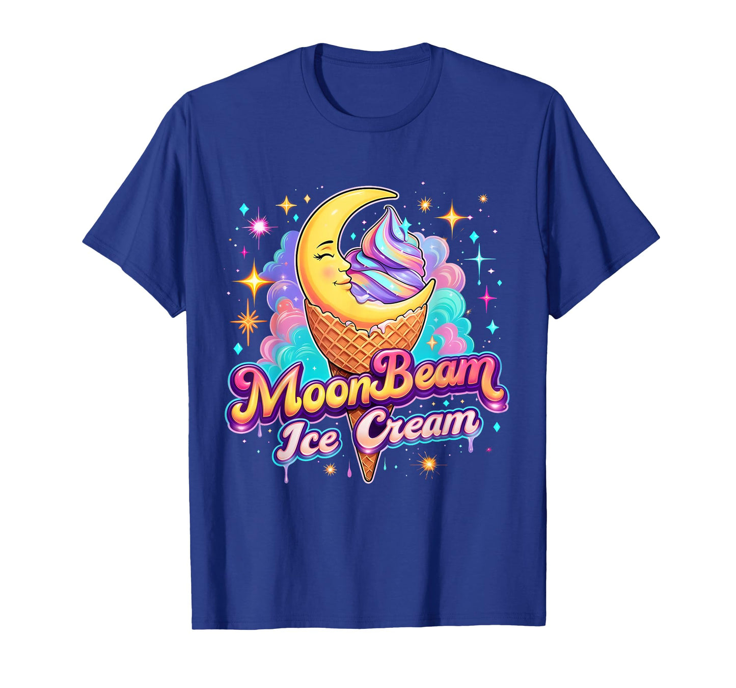 Moonbeam Ice Cream Cute Celestial Dessert Art T-Shirt