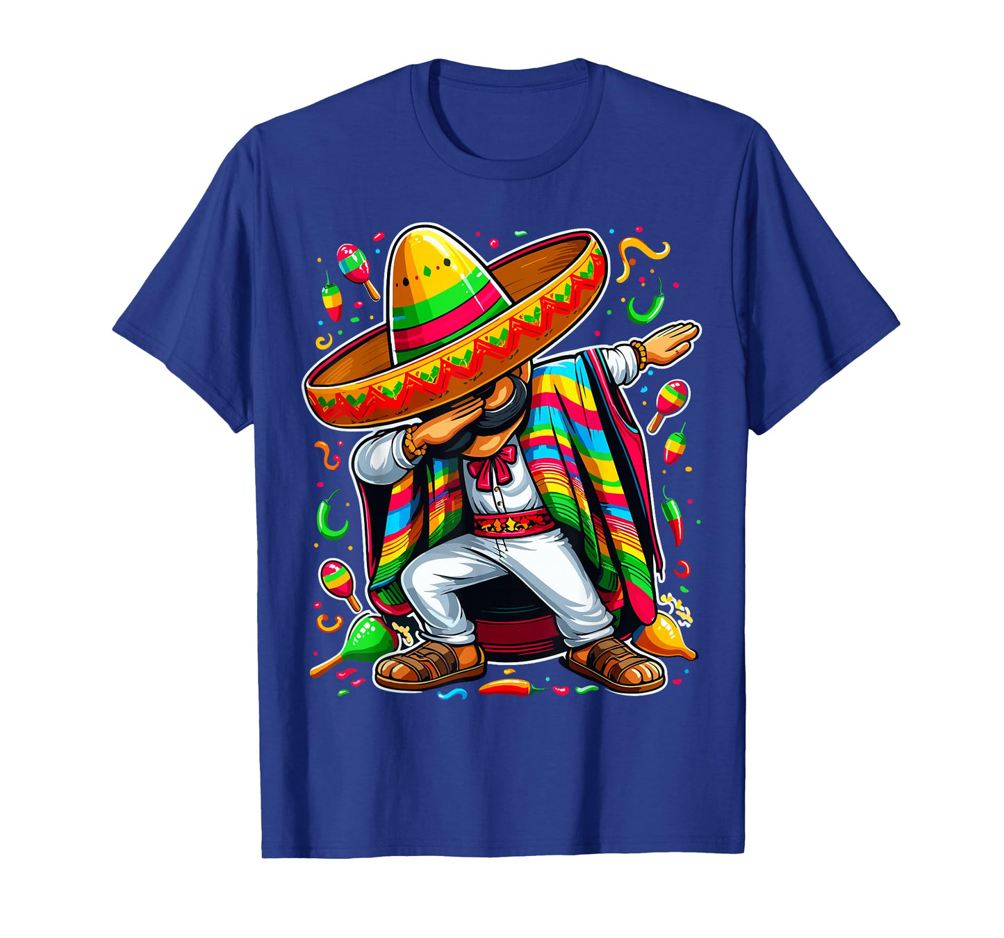 Dabbing Mexican Poncho Cinco De Mayo T-Shirt