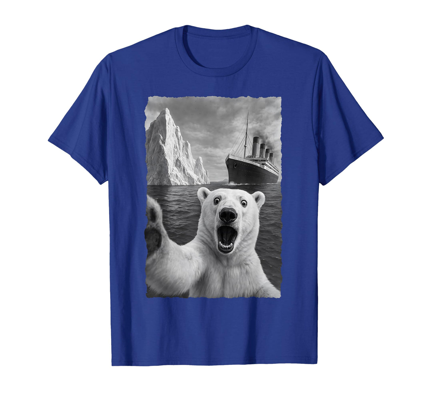 Funny Polar Bear Selfie Titanic T-Shirt