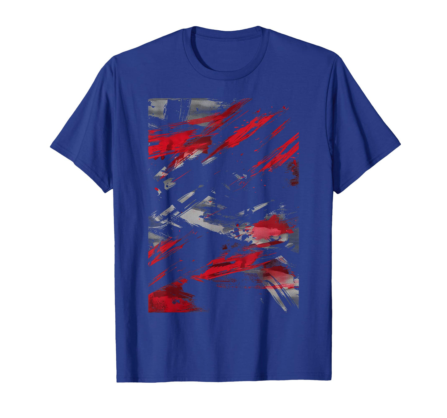 Red And Black Dynamic Splatter Graphic T-Shirt