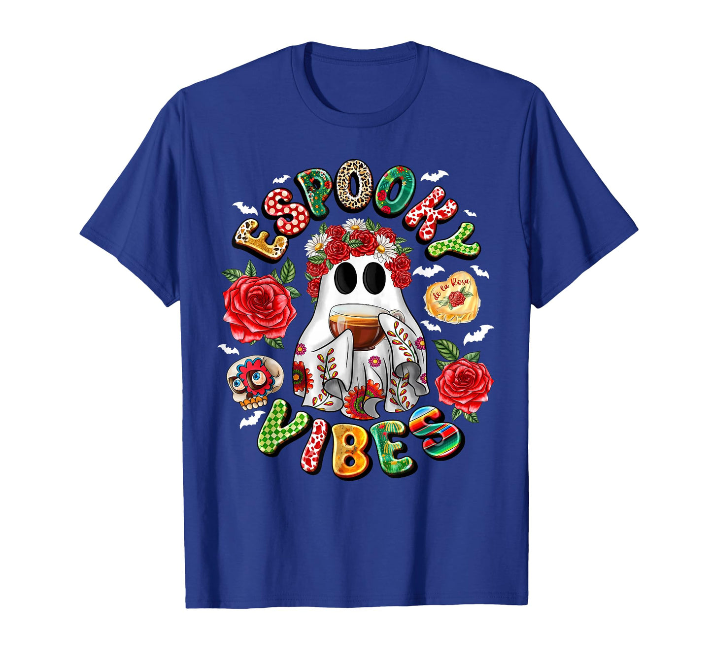Espooky Vibes Maestra Halloween Spanish Mexican Teacher T-Shirt