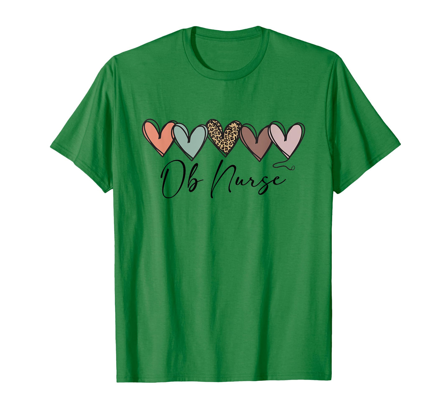 Cute OB Nurse Baby Feet Heart Graphic for Women T-Shirt