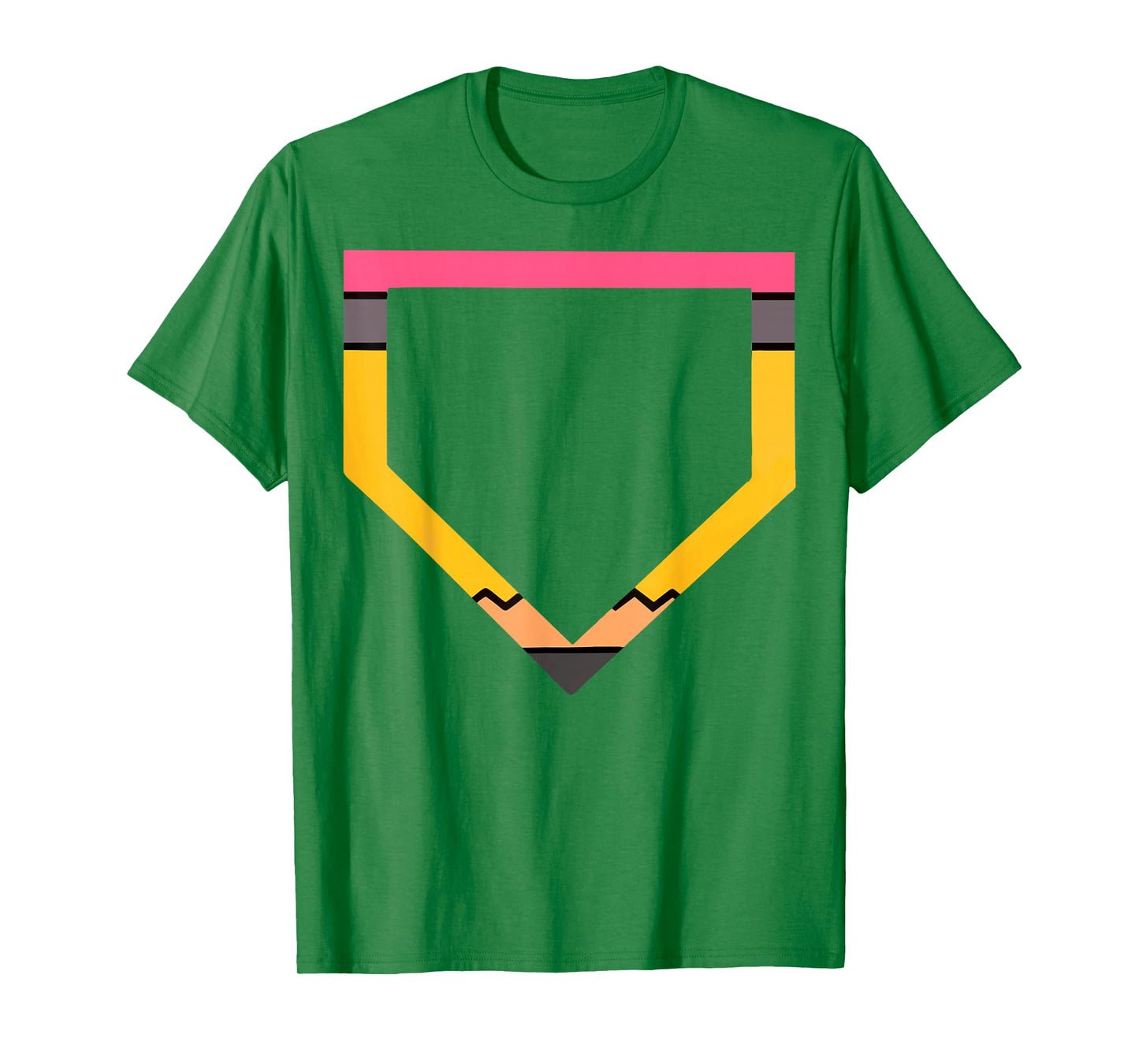Pencil Home Plate Baseball Lovers Boys Kids Back to School T-Shirt