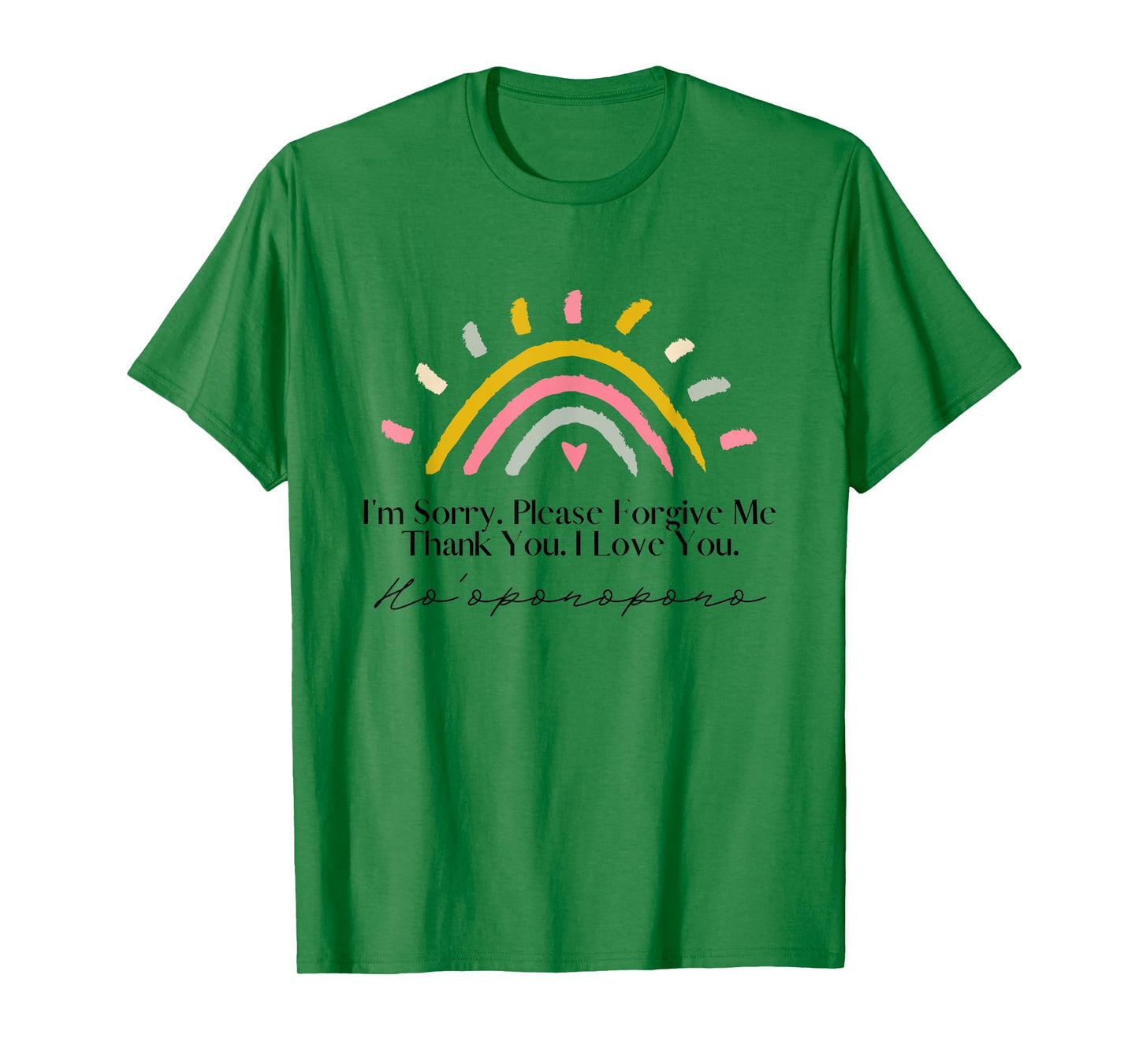 Rainbow Ho'oponopono Hawaiian Prayer Meditation Yoga Graphic T-Shirt