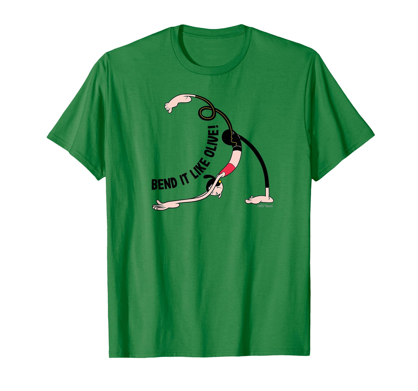 Olive Oyl "BEND IT LIKE OLIVE!" Yoga Tee T-Shirt