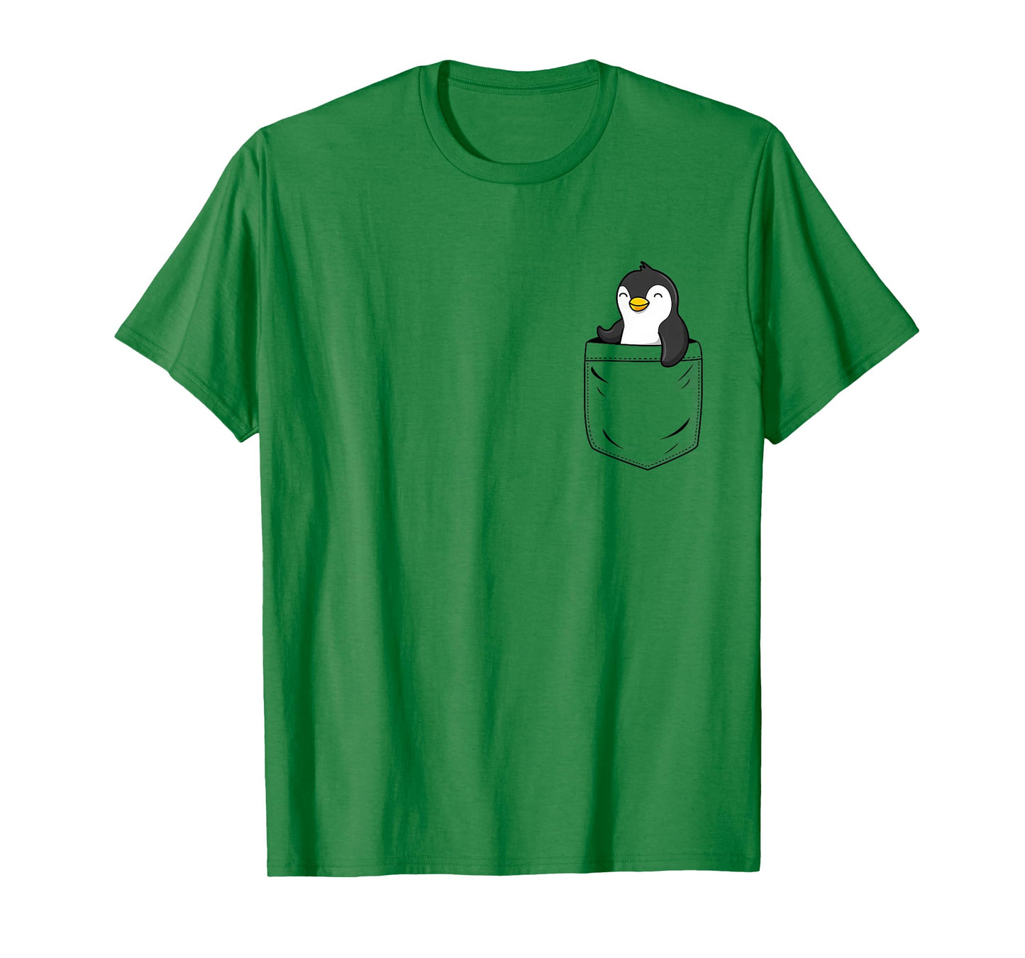 Penguin Lovers Cute Funny Penguin In Pocket T-Shirt, Small, Grey