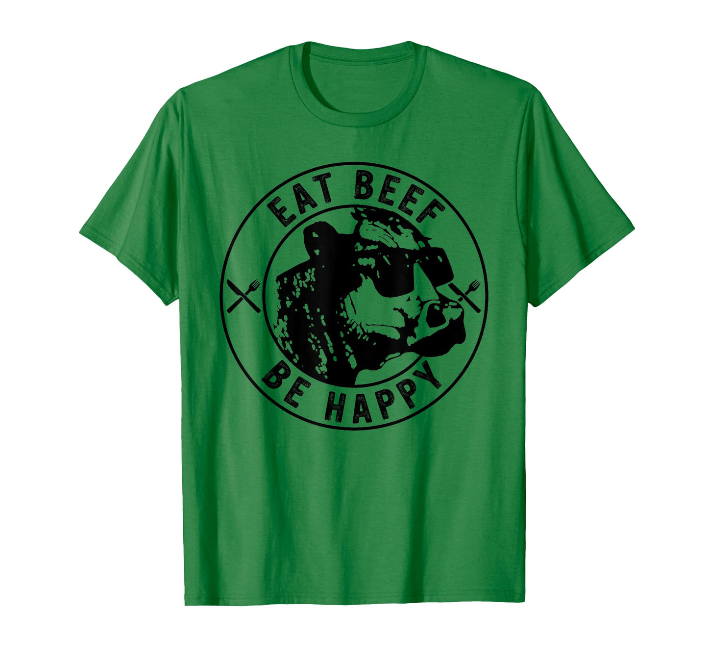 Eat Beef Be Happy Funny Heifer Cow Farmer T-Shirt