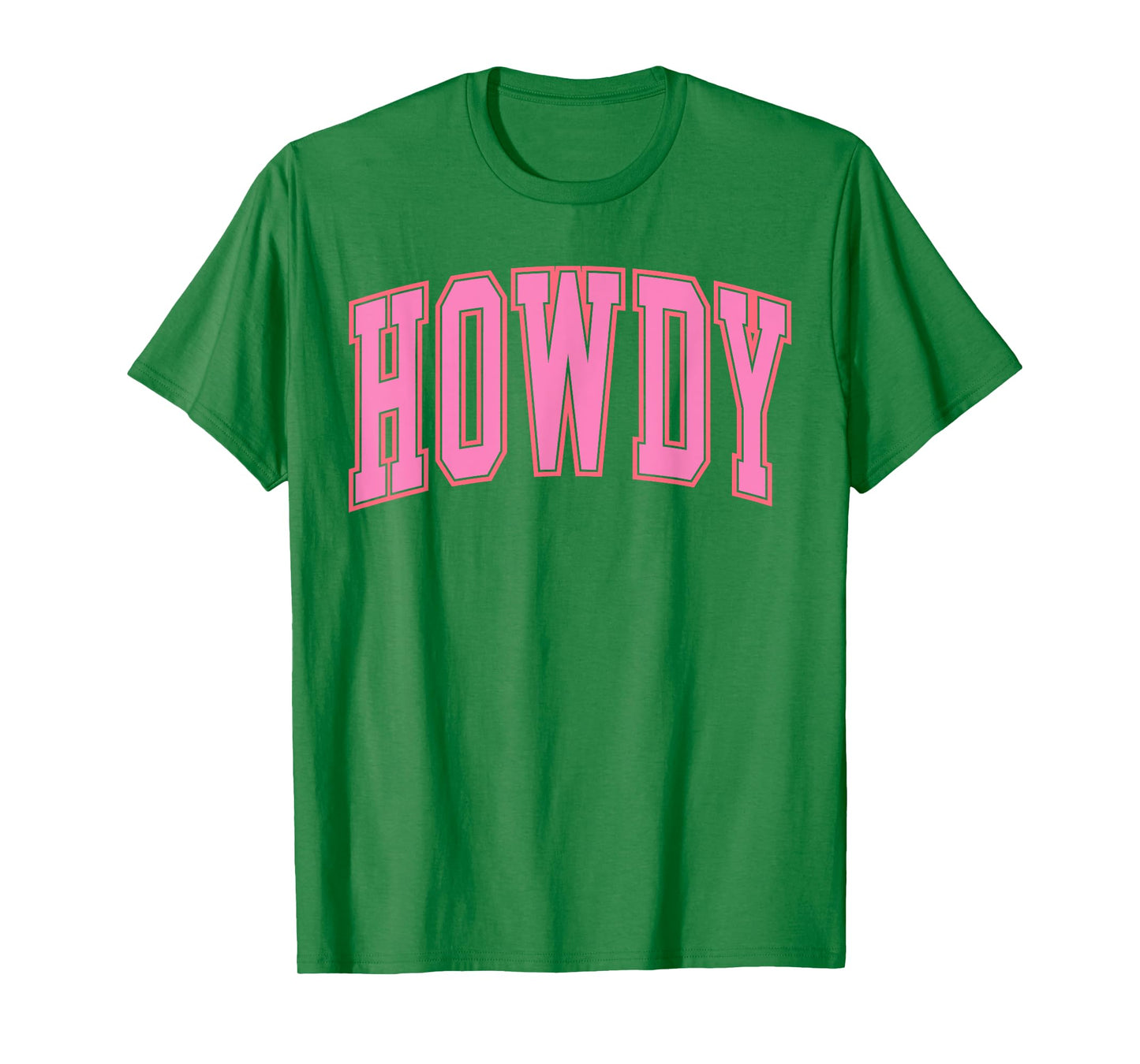 Preppy Cowgirl Varsity Pink Howdy Western Girl Women T-Shirt