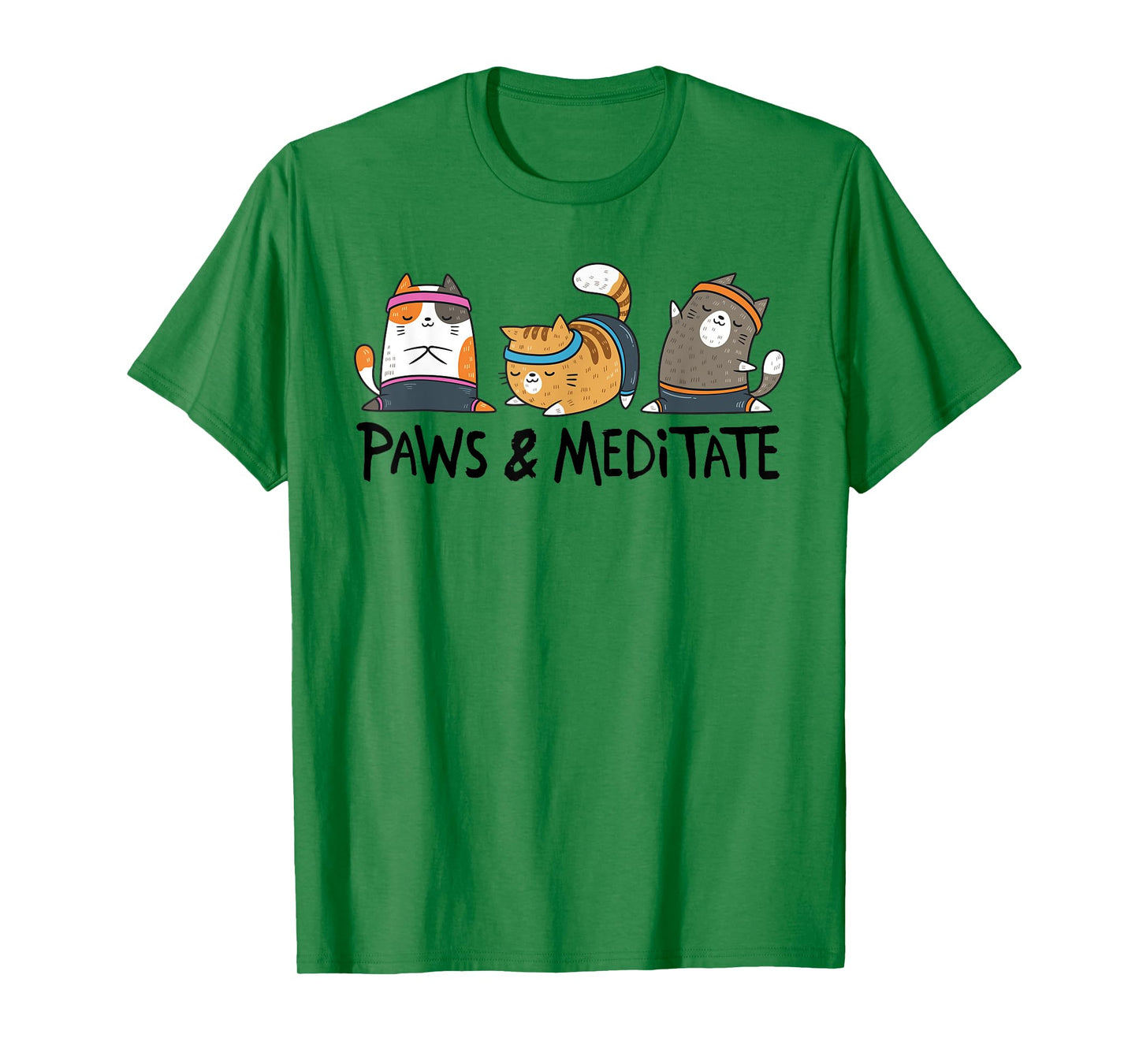 Yoga Cat Paws And Meditate Yoga Position Workout Gift T-Shirt
