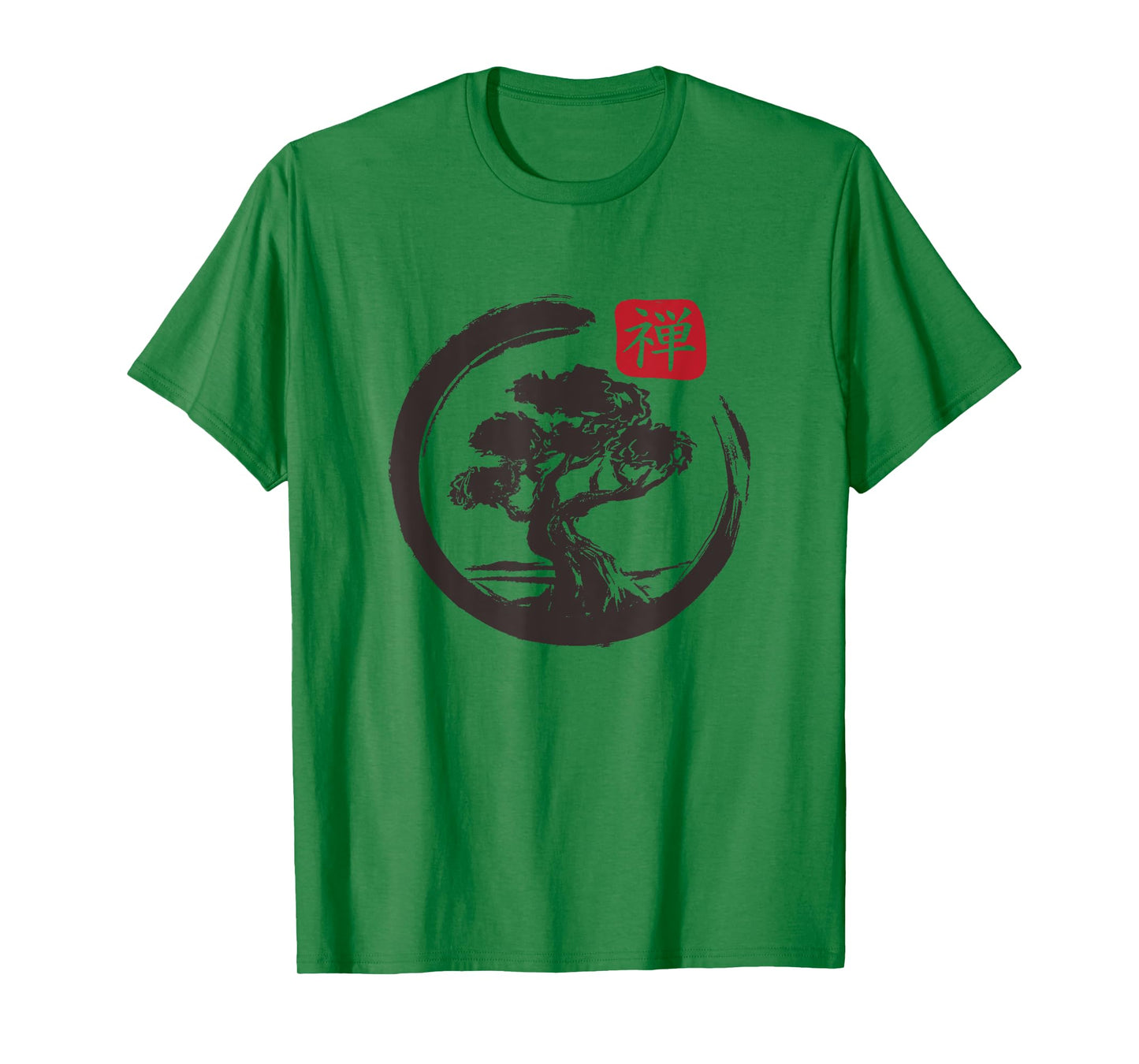 Bonsai Tree In Japanese Zen Buddhist Spiritual nature T-Shirt