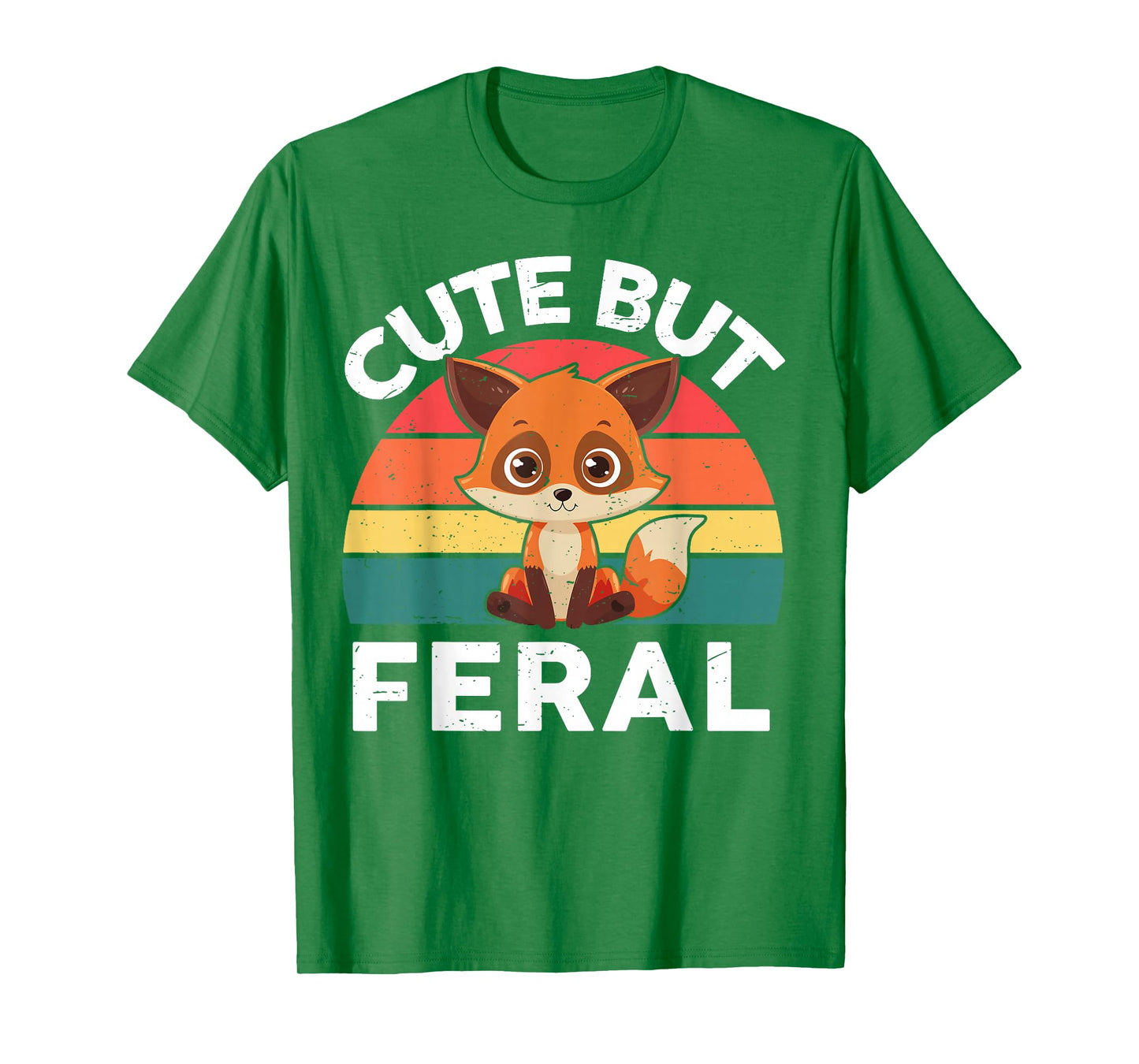 Toddler Cute But Feral Fox Girl Boy Kids Funny Graphic Tees T-Shirt