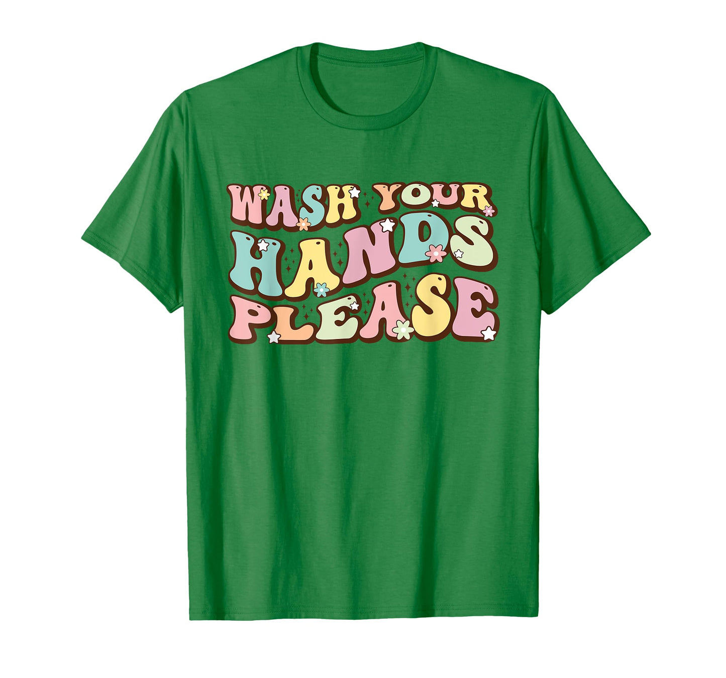 Wash Your Hands Please groovy retro Hand Hygiene Day 2024 T-Shirt
